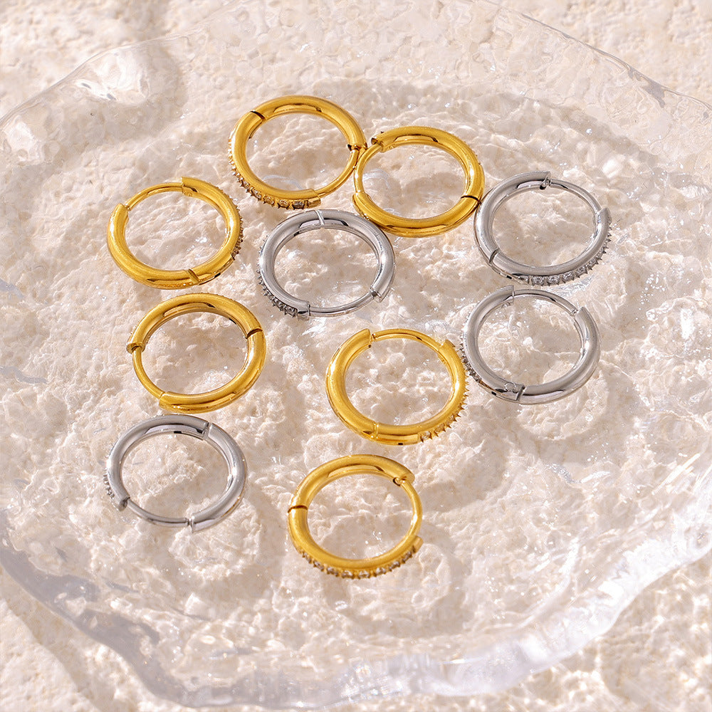 Classic CZ Hoop Earring
