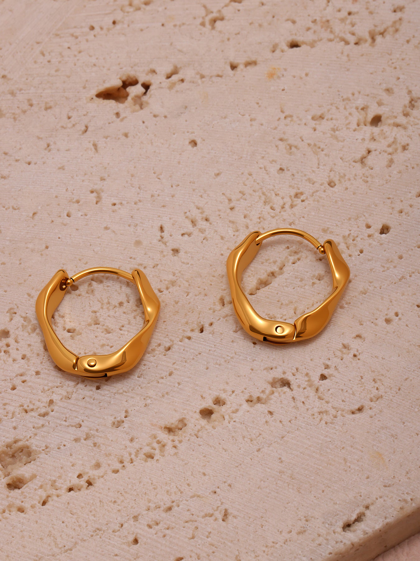 Classic Wave Hoop Earrings
