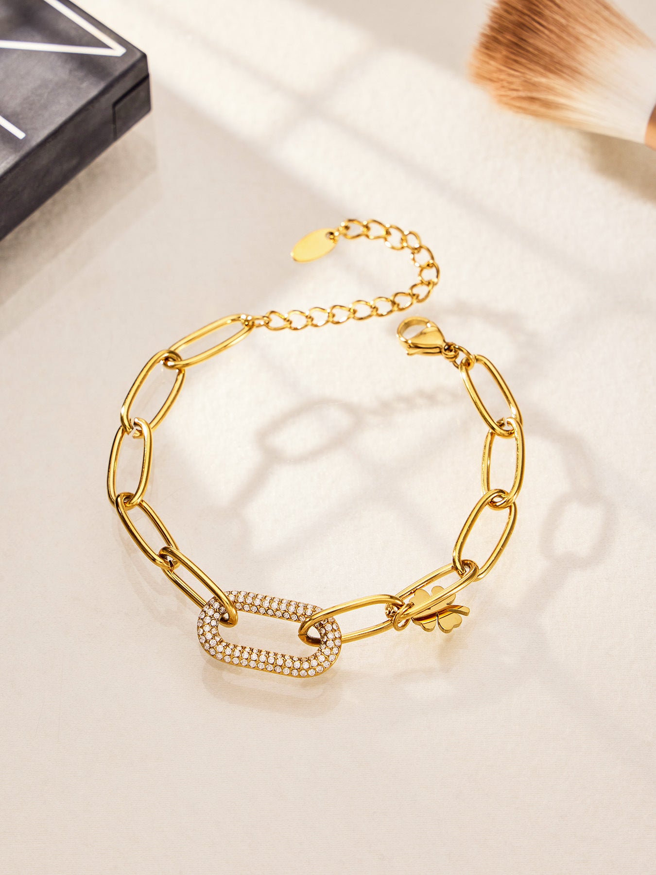 Lucky Clover Paperclip Necklace