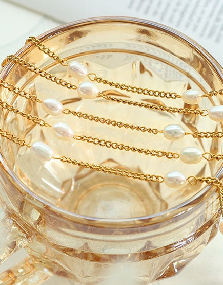 Classic Pearl Station Necklace