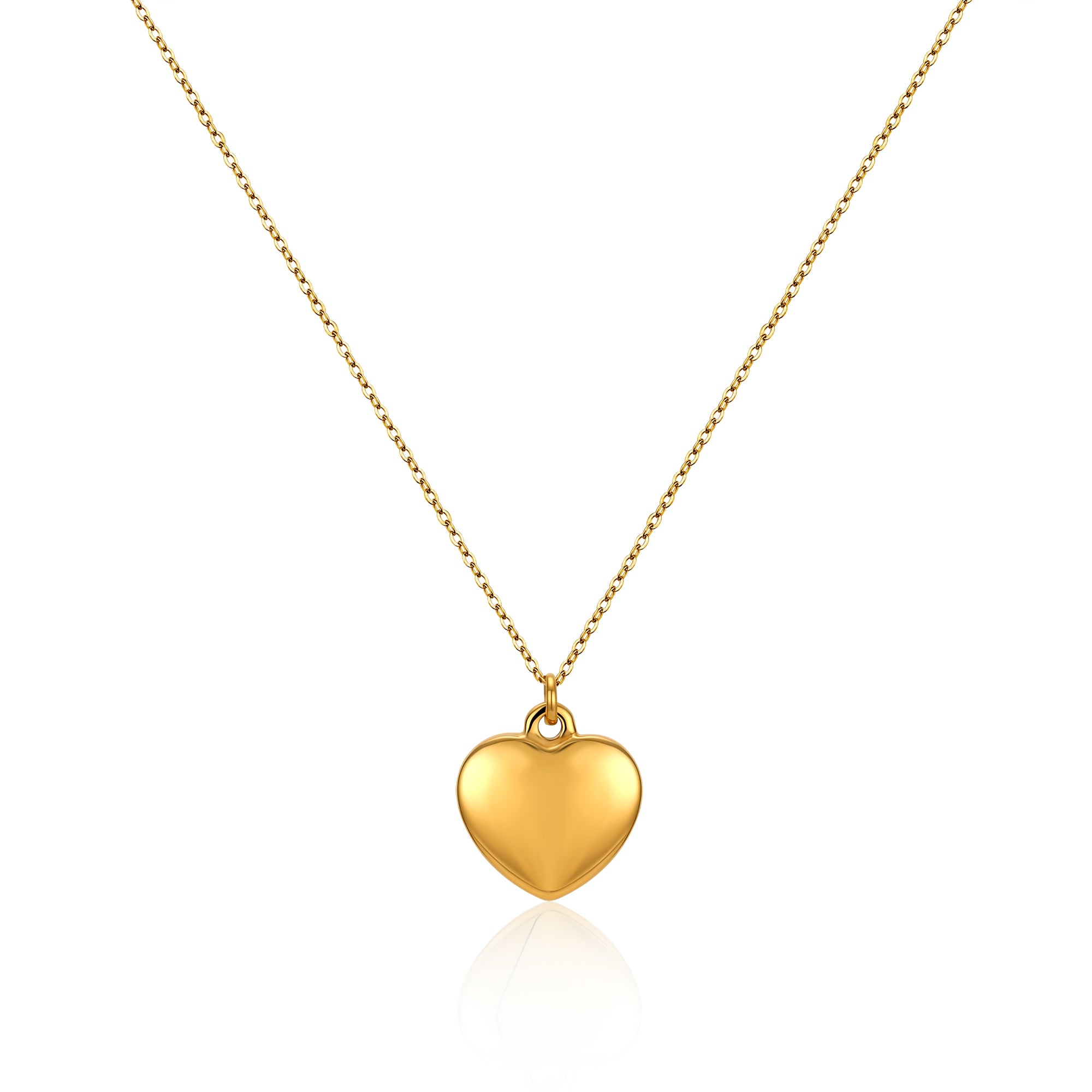 Smooth Heart Mirror Necklace