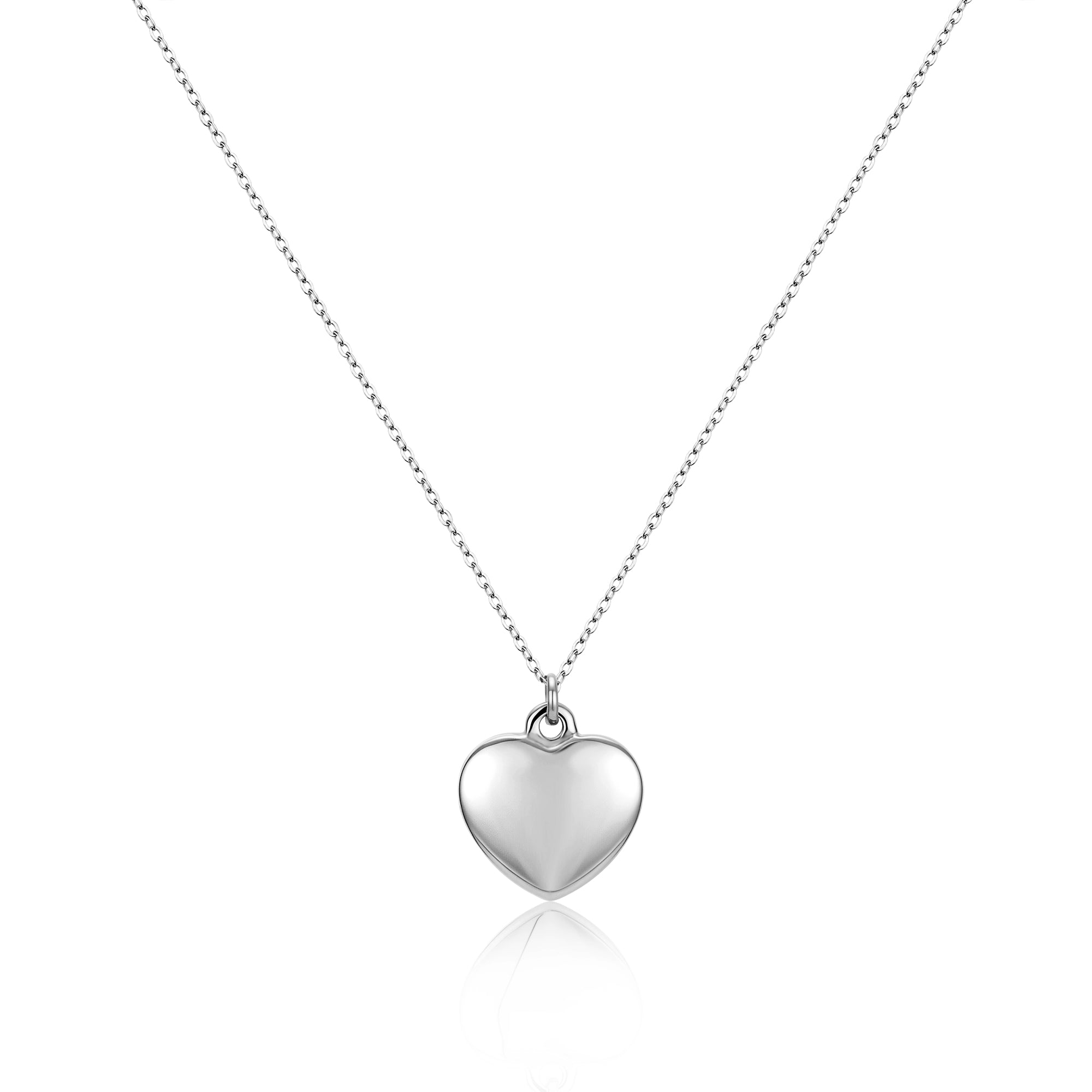 Smooth Heart Mirror Necklace