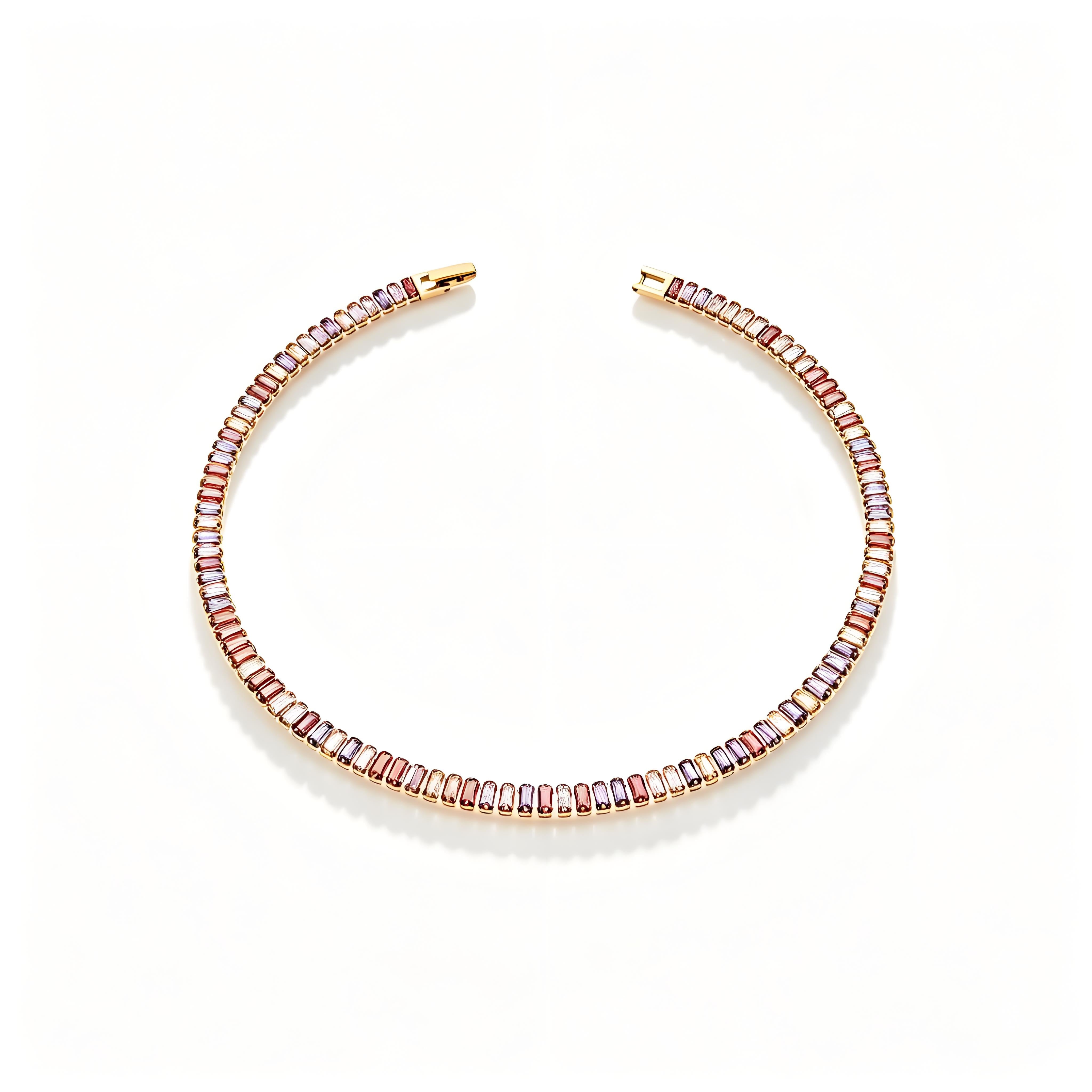 Baguette Gleam Tennis Bracelet - Moonix