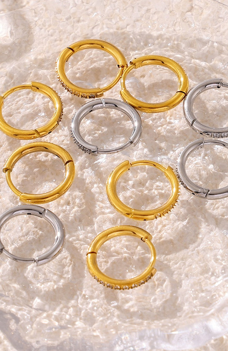 Classic CZ Hoop Earring - Moonix