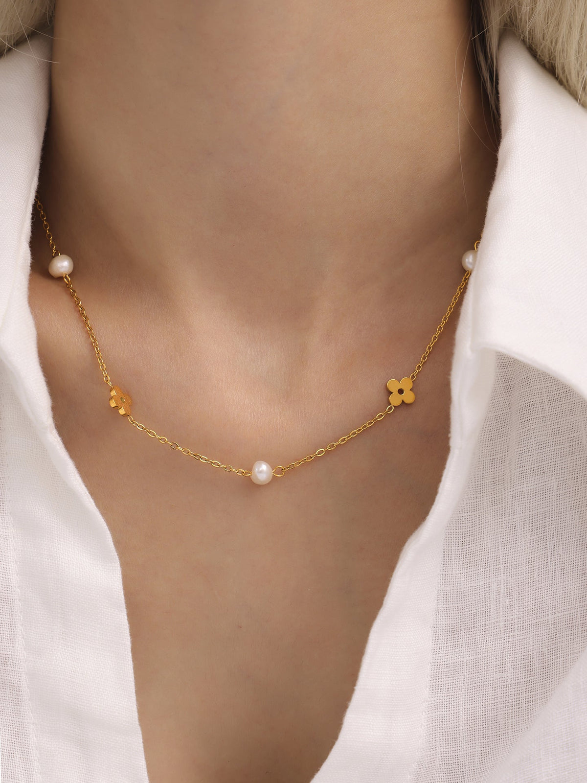 Clover Pearl Bracelet - Moonix