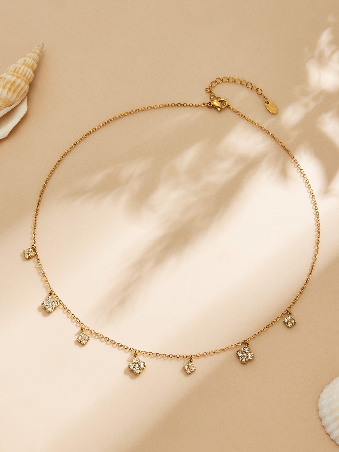 Double Layer Clover Necklace - Moonix