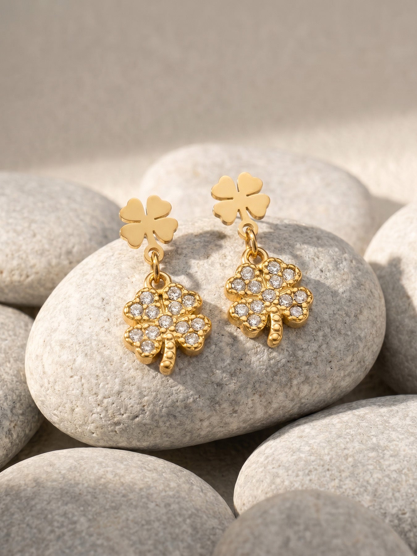 Lucky Charm Paw Print Drop Earrings - Moonix