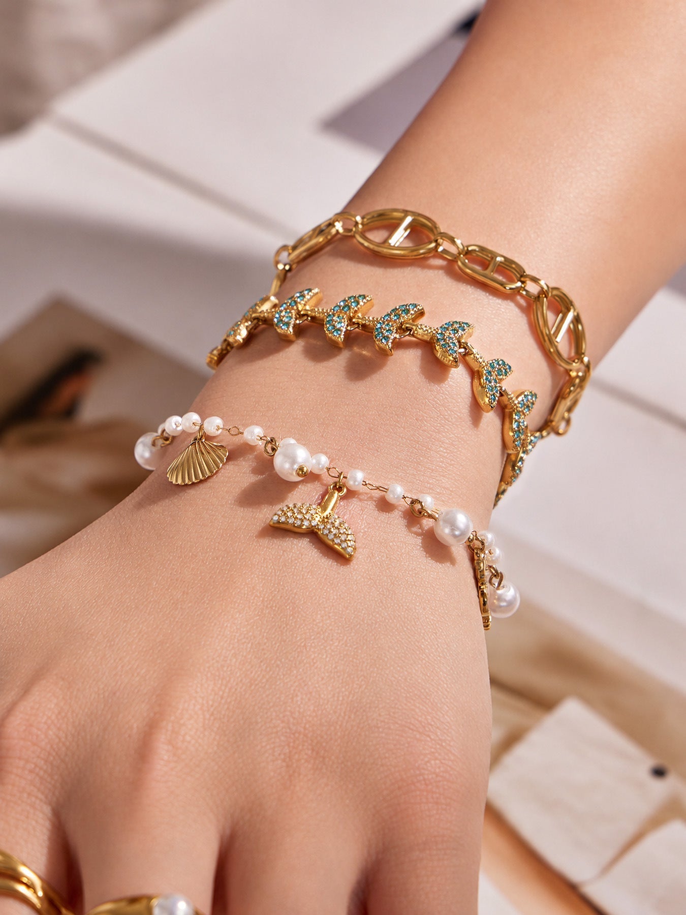 Mermaid Fin Chain Bracelet - Moonix