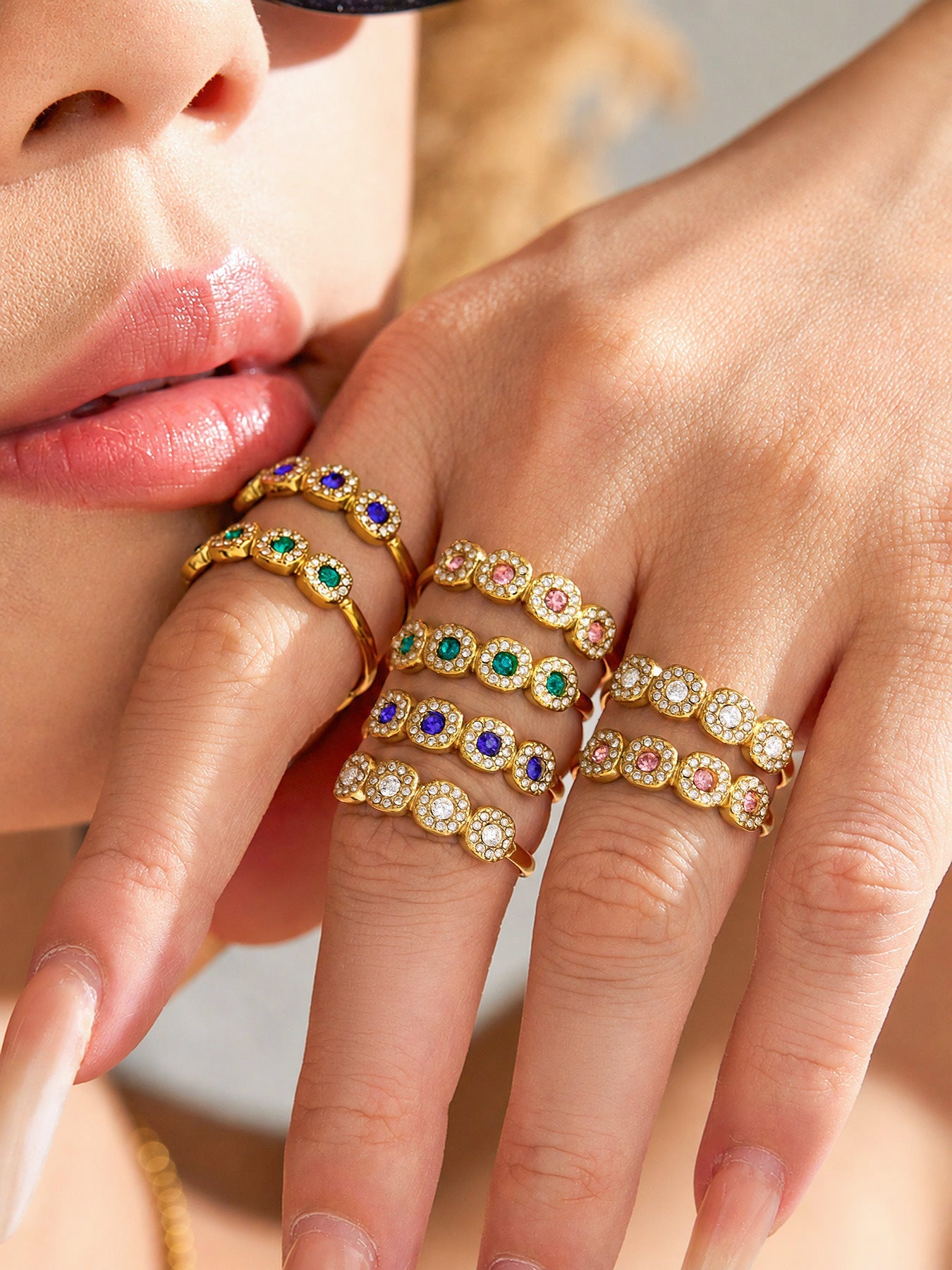 Petite Halo CZ Ring - Moonix