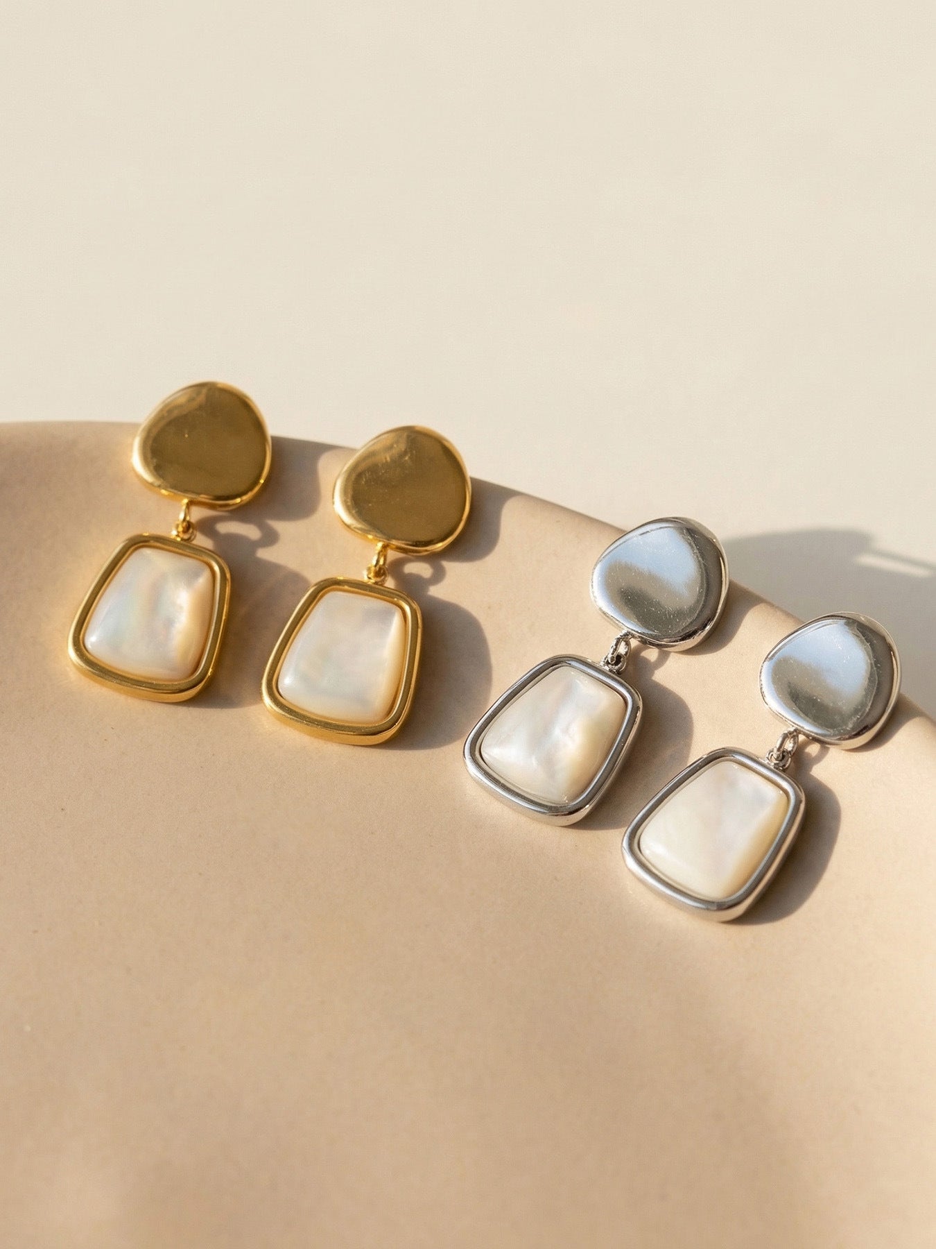 Shell Drift MOP Drop Earrings - Moonix