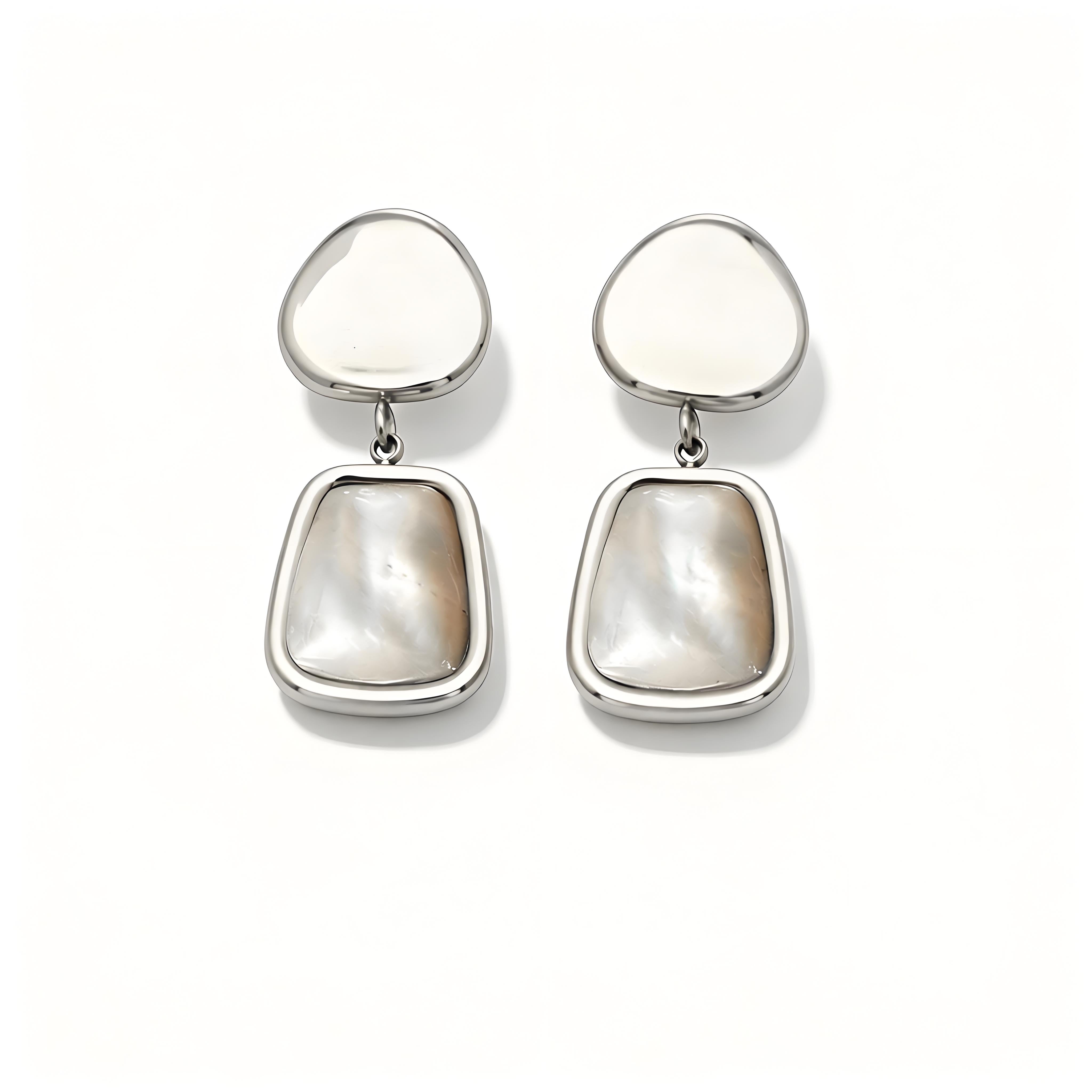 Shell Drift MOP Drop Earrings - Moonix