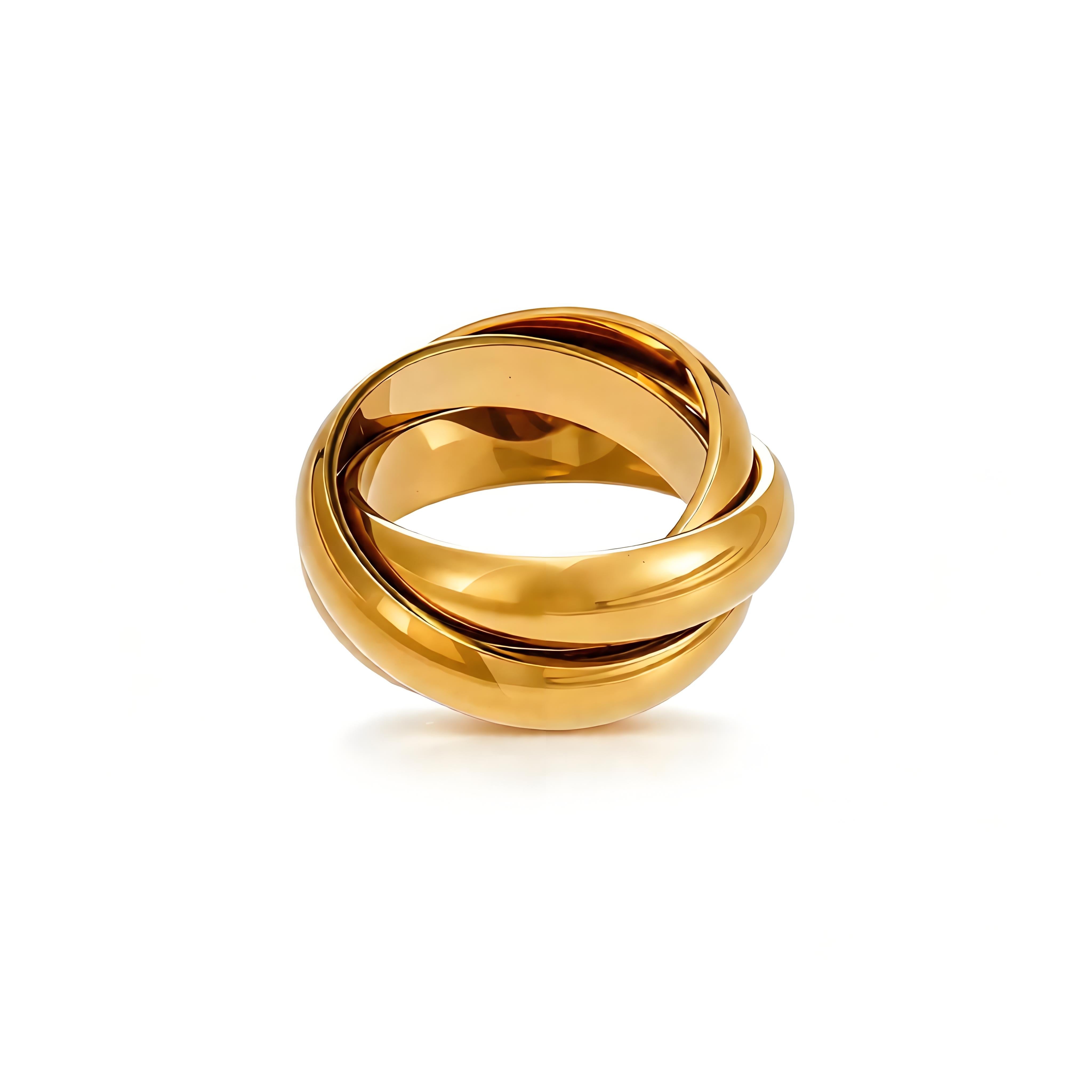 Smooth Triple Band Ring - Moonix