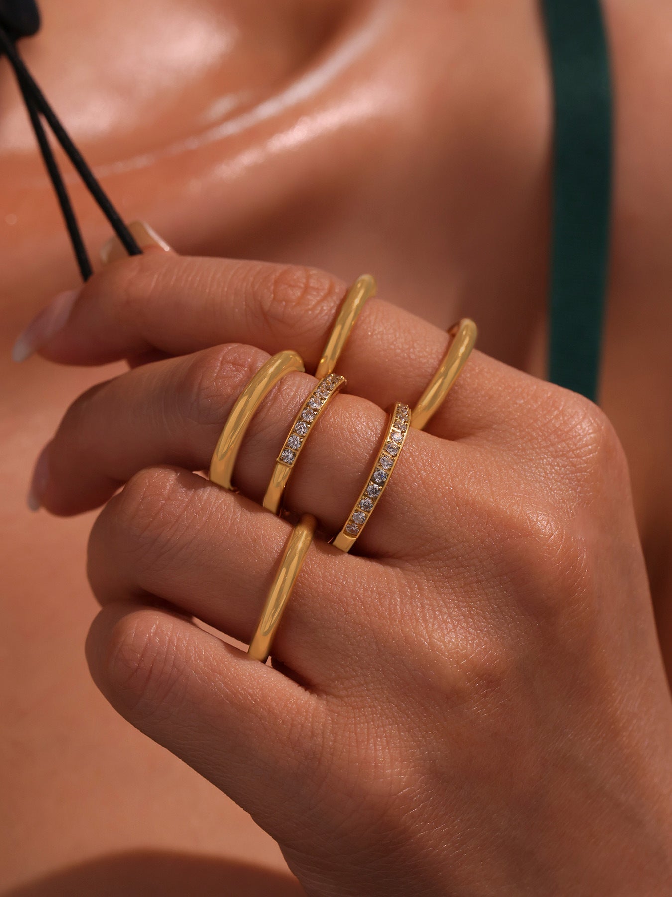 Stackable Triple Band Ring - Moonix