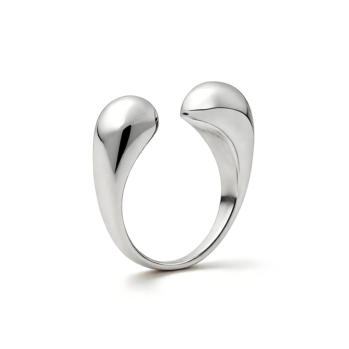 Teardrop Open Cuff Ring - Moonix
