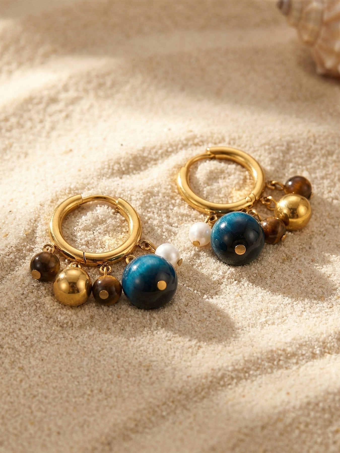 Terra Bead Drop Earrings - Moonix