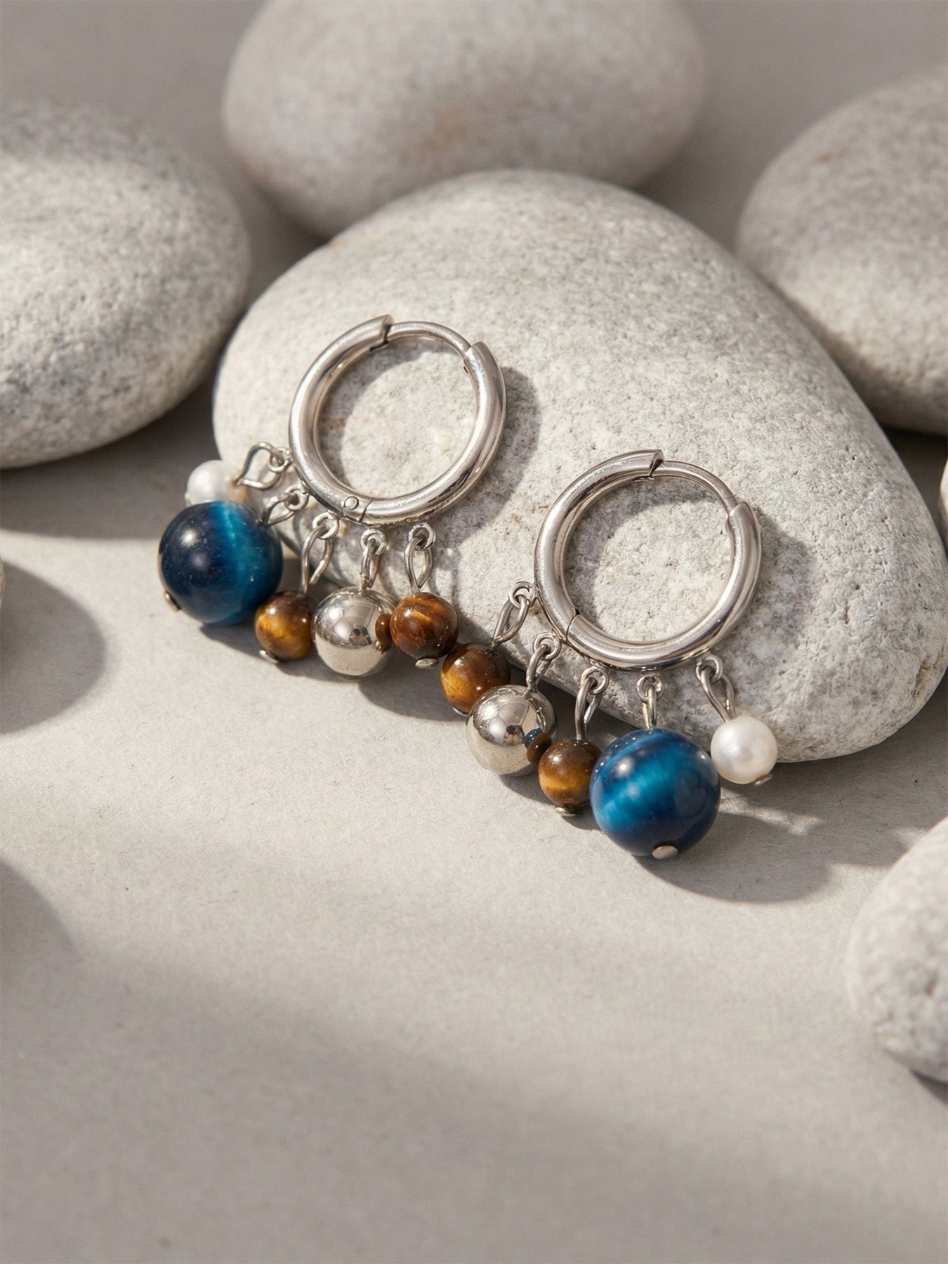 Terra Bead Drop Earrings - Moonix