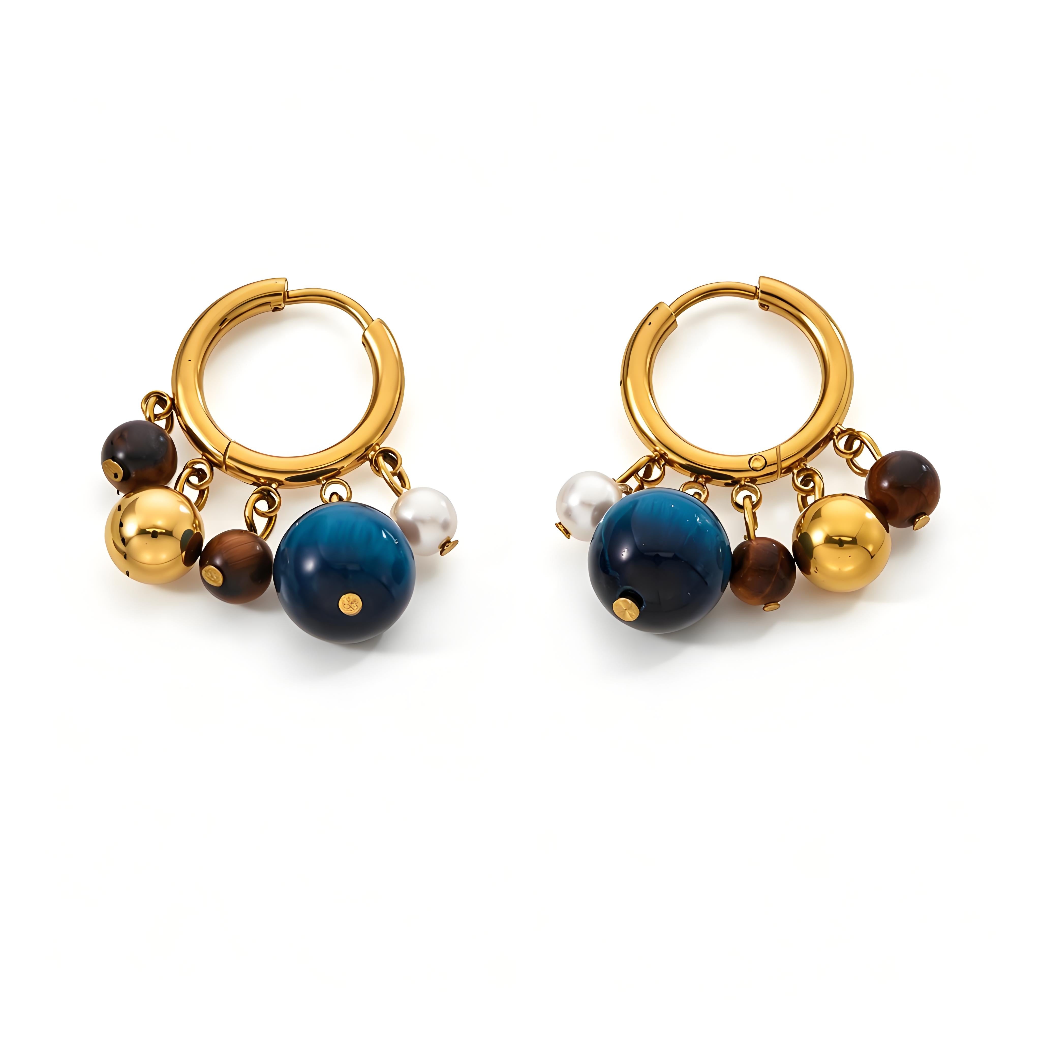 Terra Bead Drop Earrings - Moonix