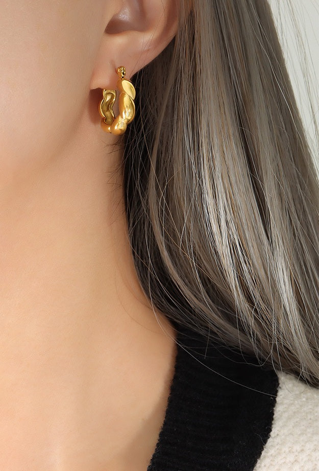 Twist Braid Hoop Earring - Moonix