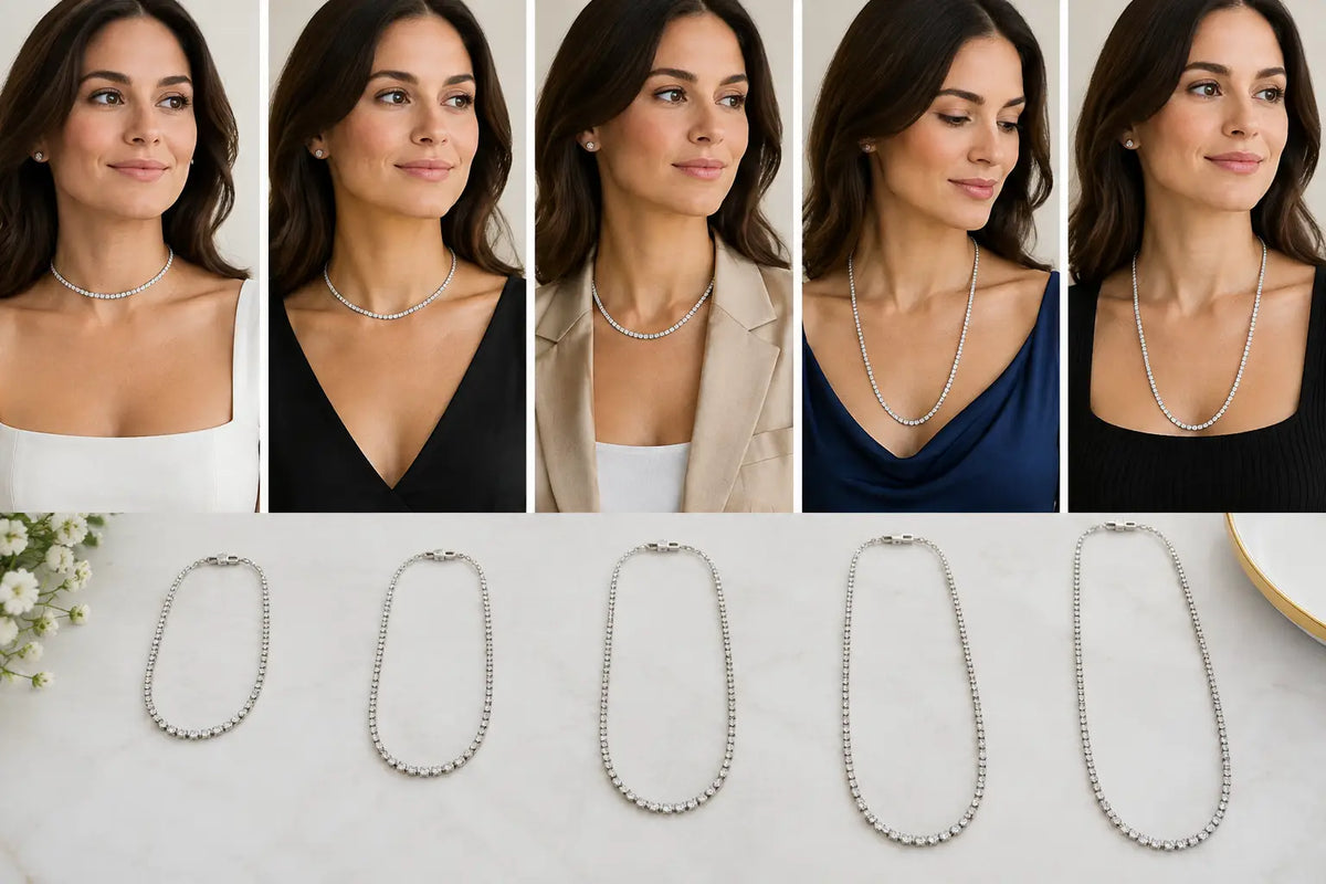 Tennis Necklace Lengths Guide for Every Neckline