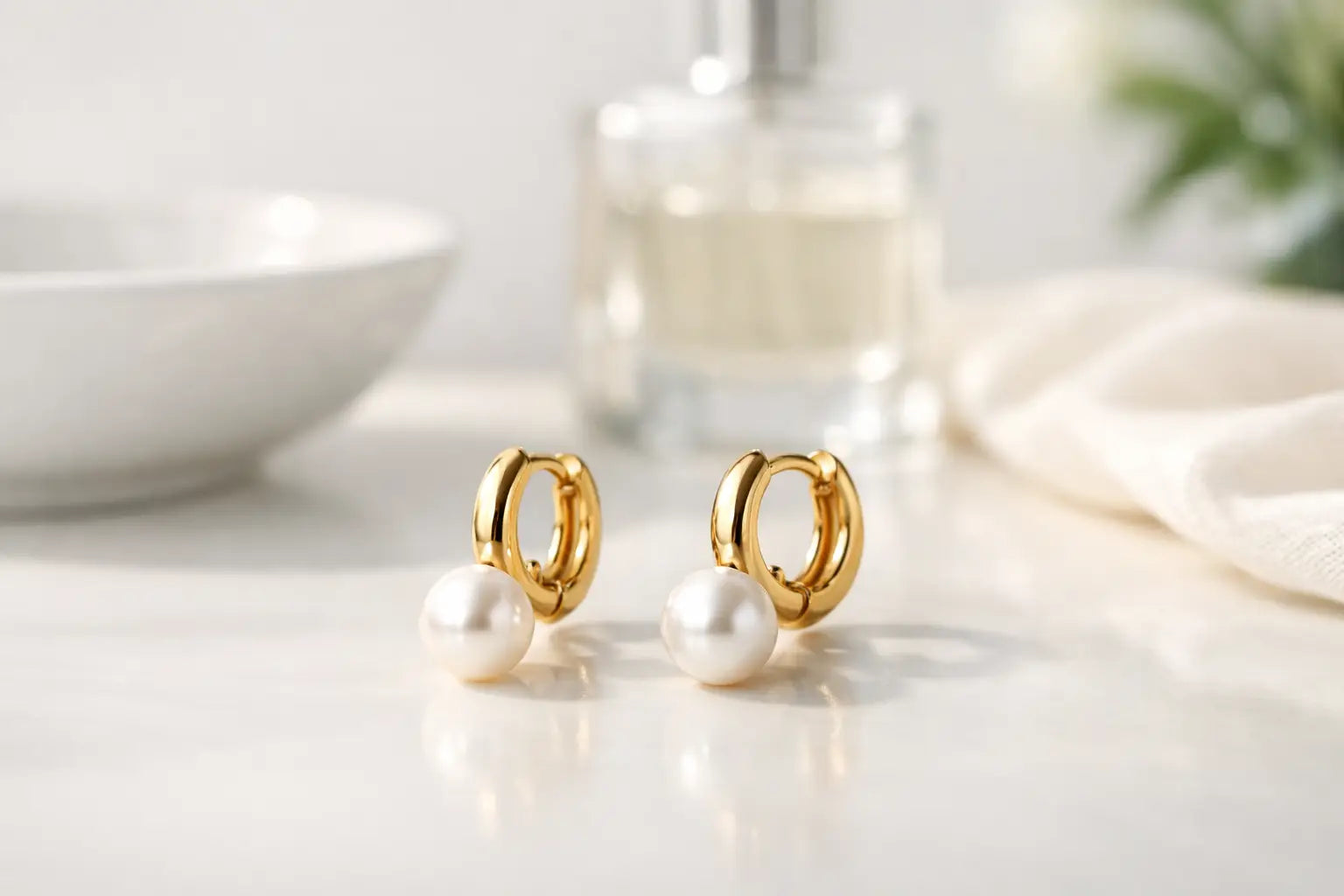 Pearl Huggie Earrings for Everyday Shine