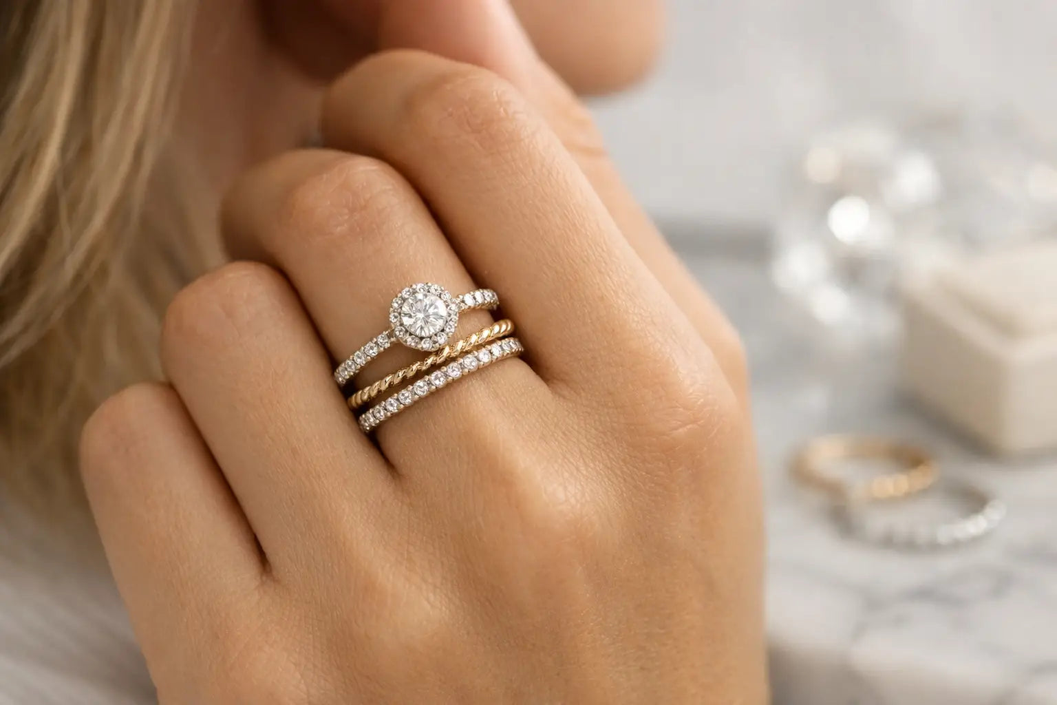 Why a Petite Halo CZ Ring Belongs in Your Stack - Moonix