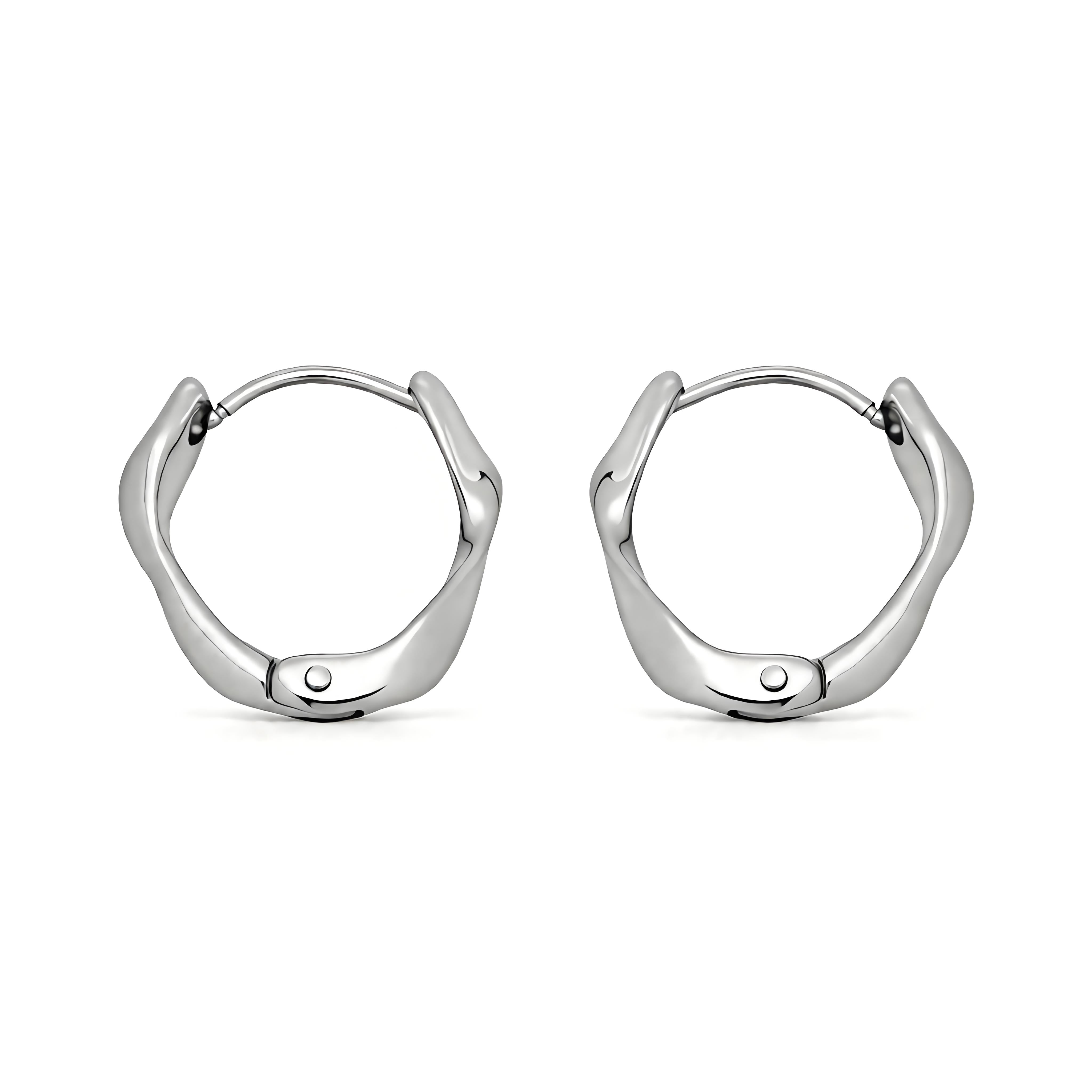Classic Wave Hoop Earrings