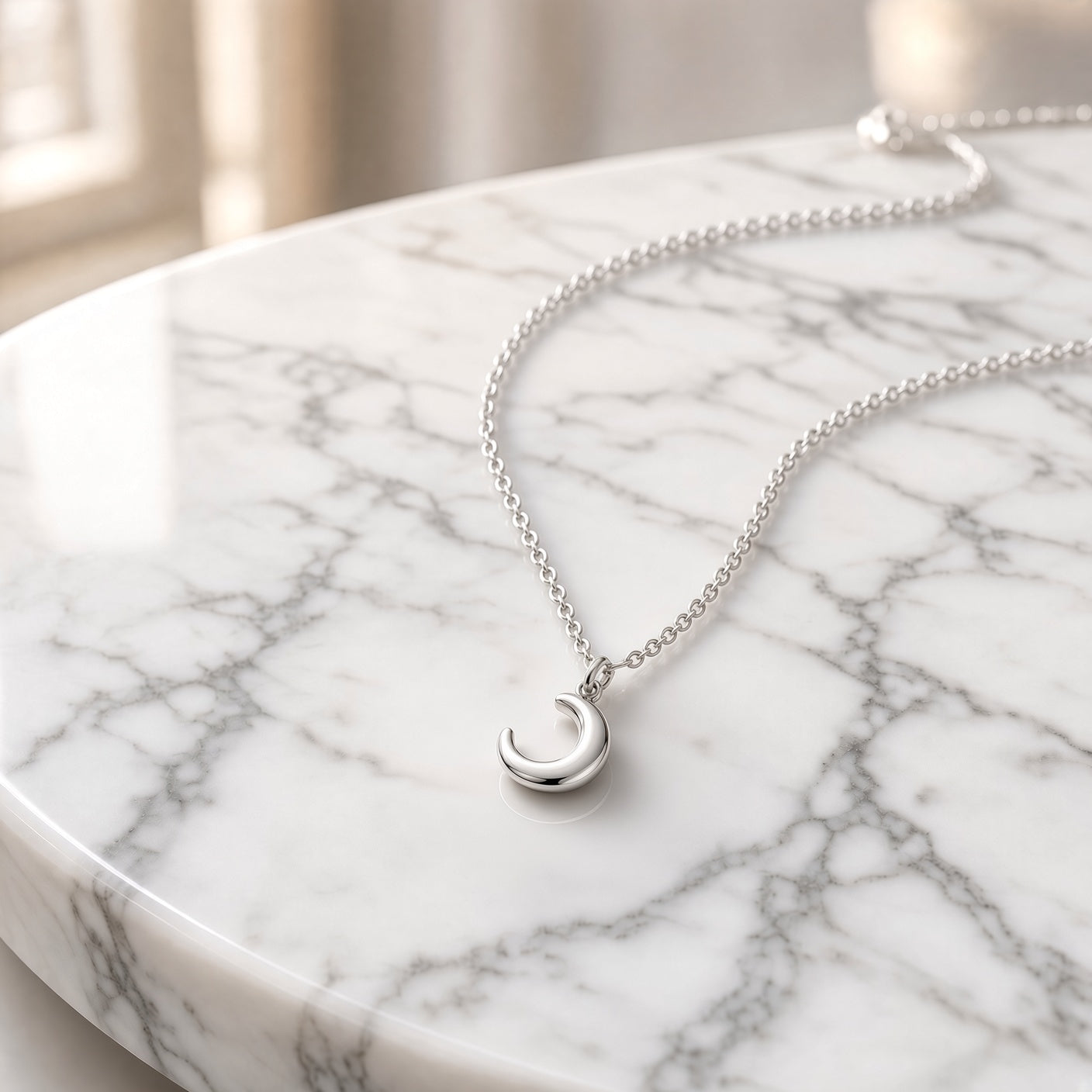 Smooth Moonix Mirror Necklace