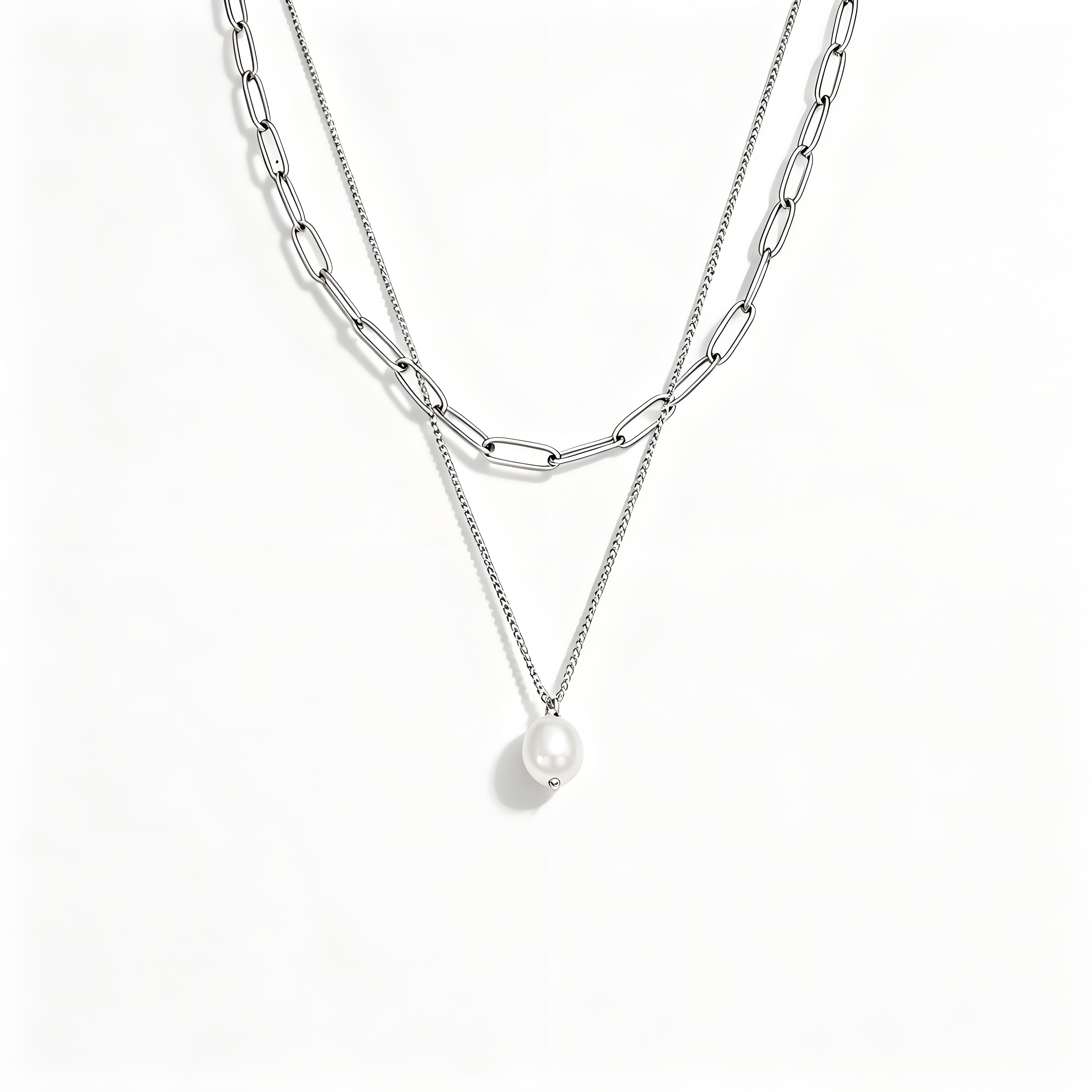 Aura Stack Pearl Necklace - Moonix