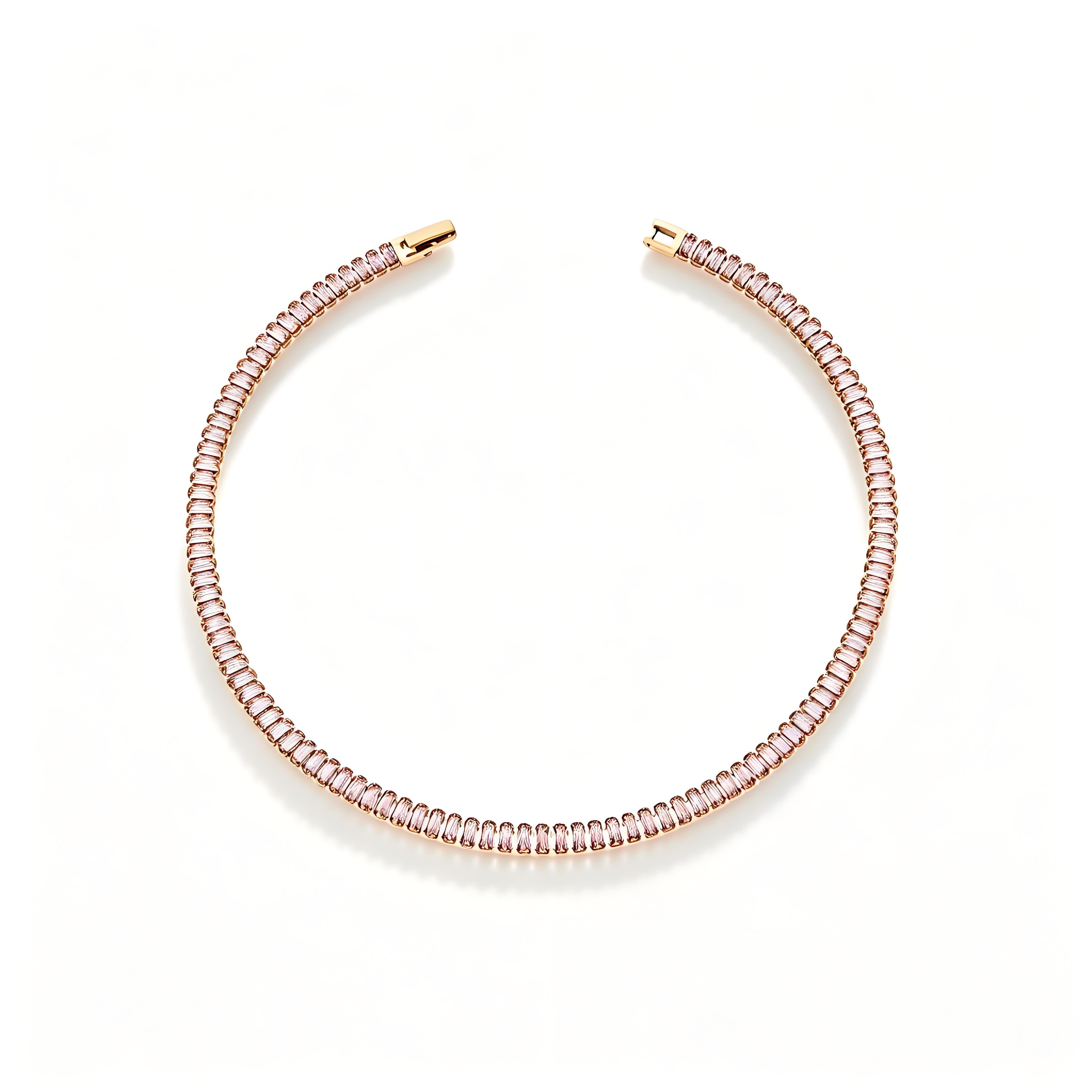 Baguette Gleam Tennis Bracelet - Moonix