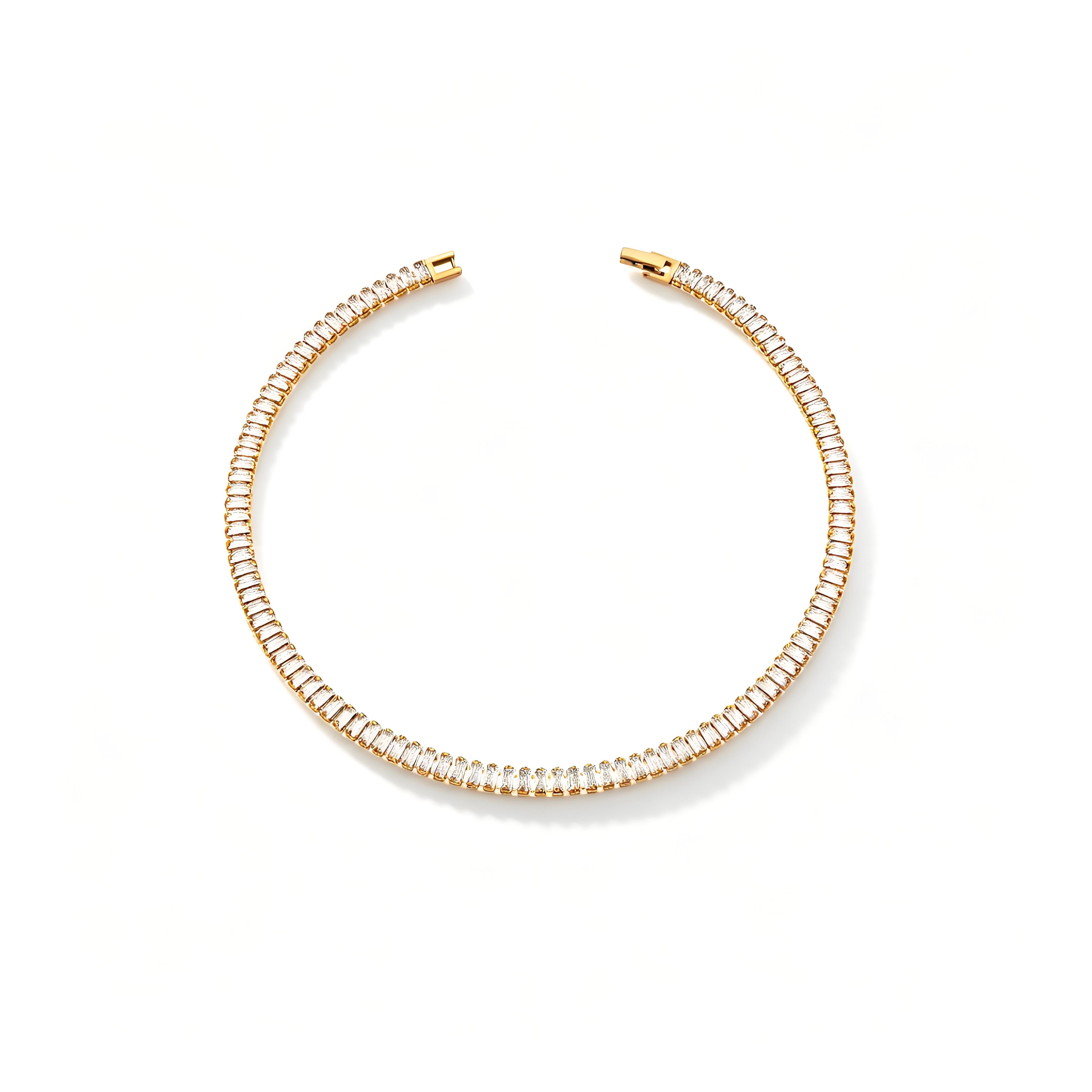 Baguette Gleam Tennis Bracelet - Moonix