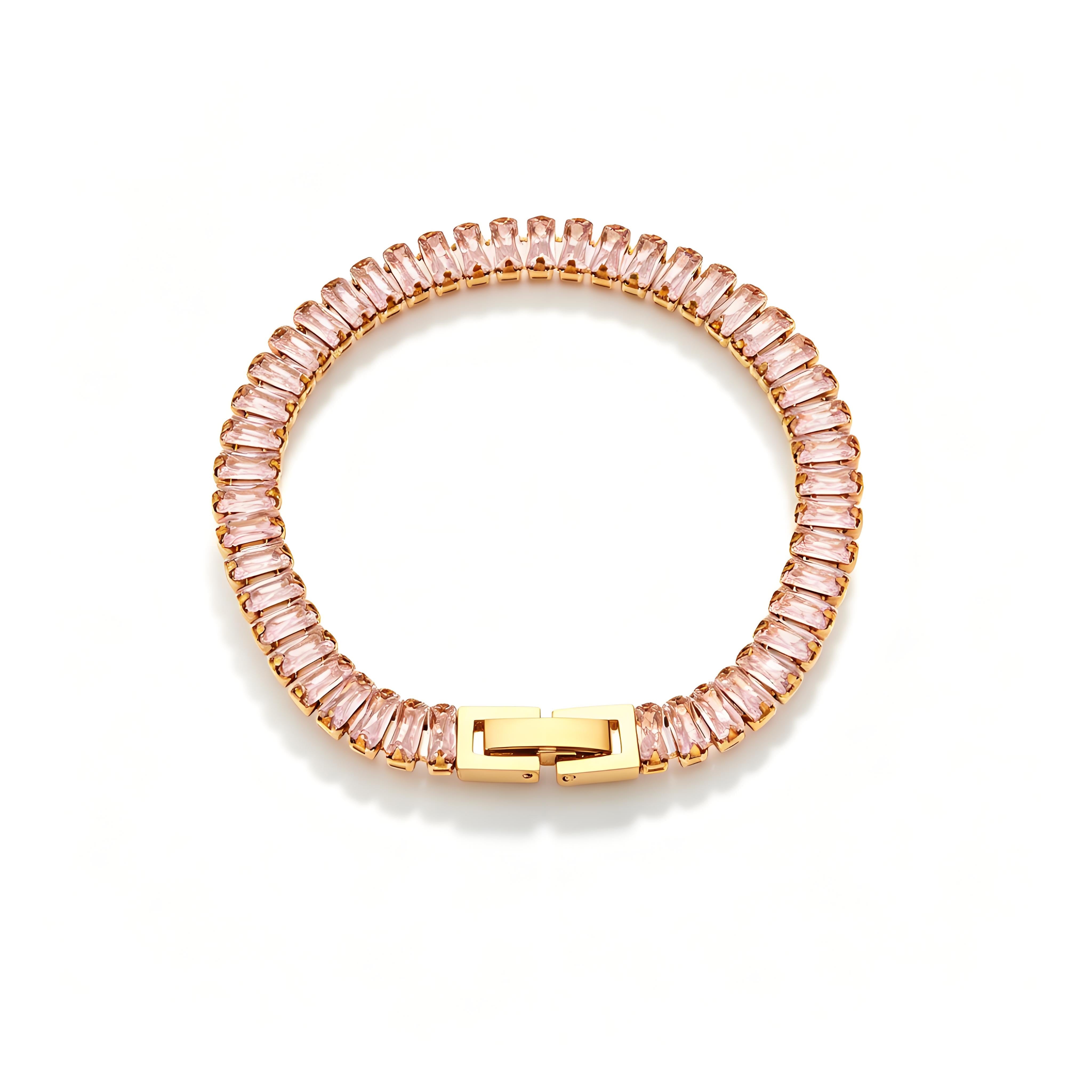 Baguette Gleam Tennis Bracelet - Moonix