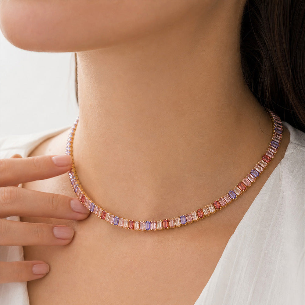 Baguette Gleam Tennis Bracelet - Moonix