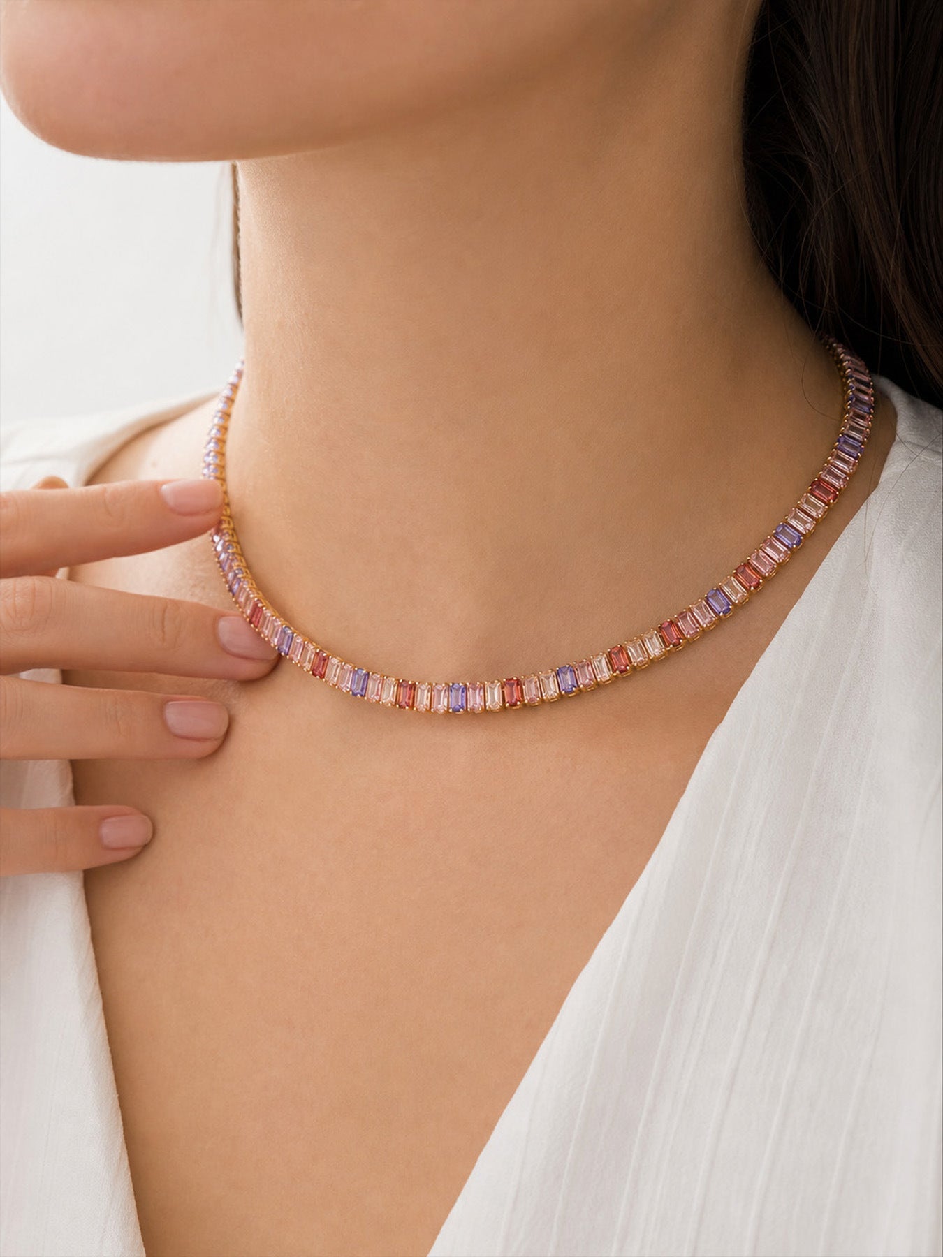 Baguette Gleam Tennis Bracelet - Moonix