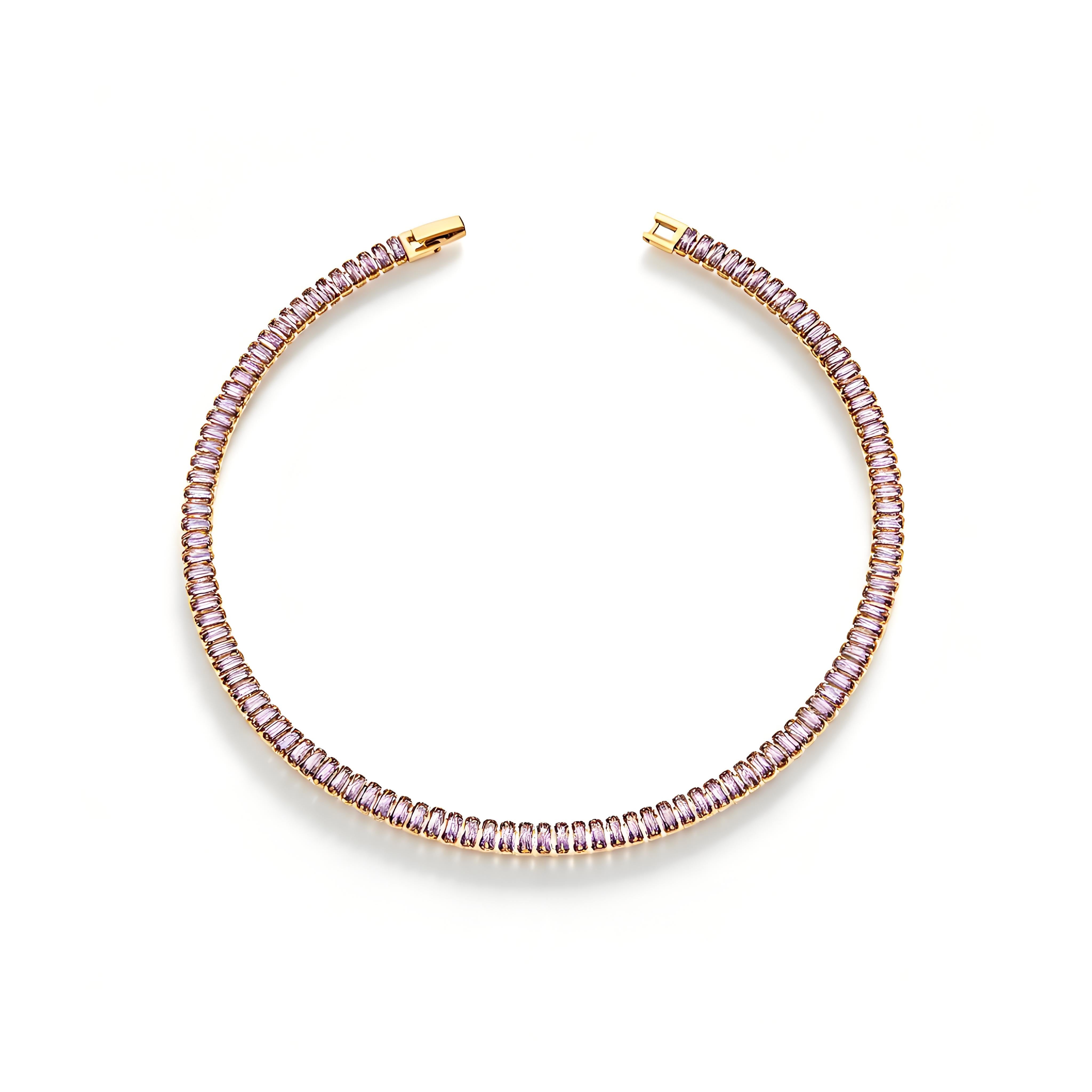 Baguette Gleam Tennis Bracelet - Moonix