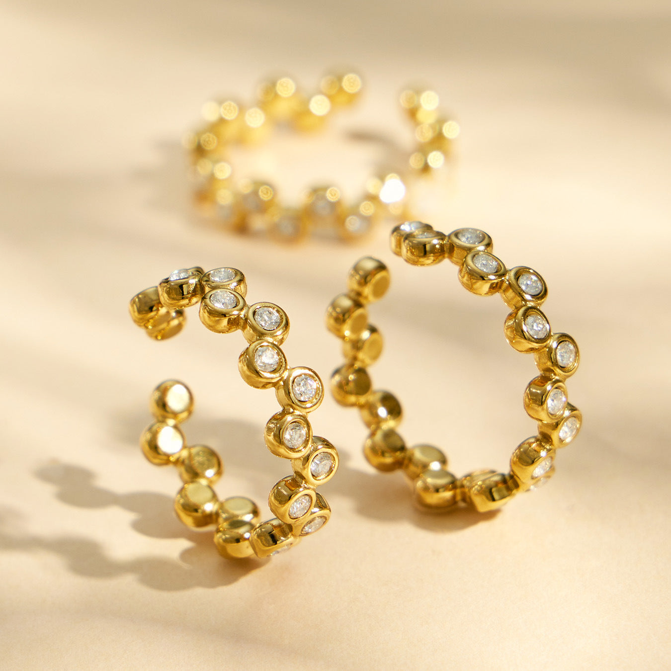 Bubble Sparkle Rainbow Open Ring - Moonix