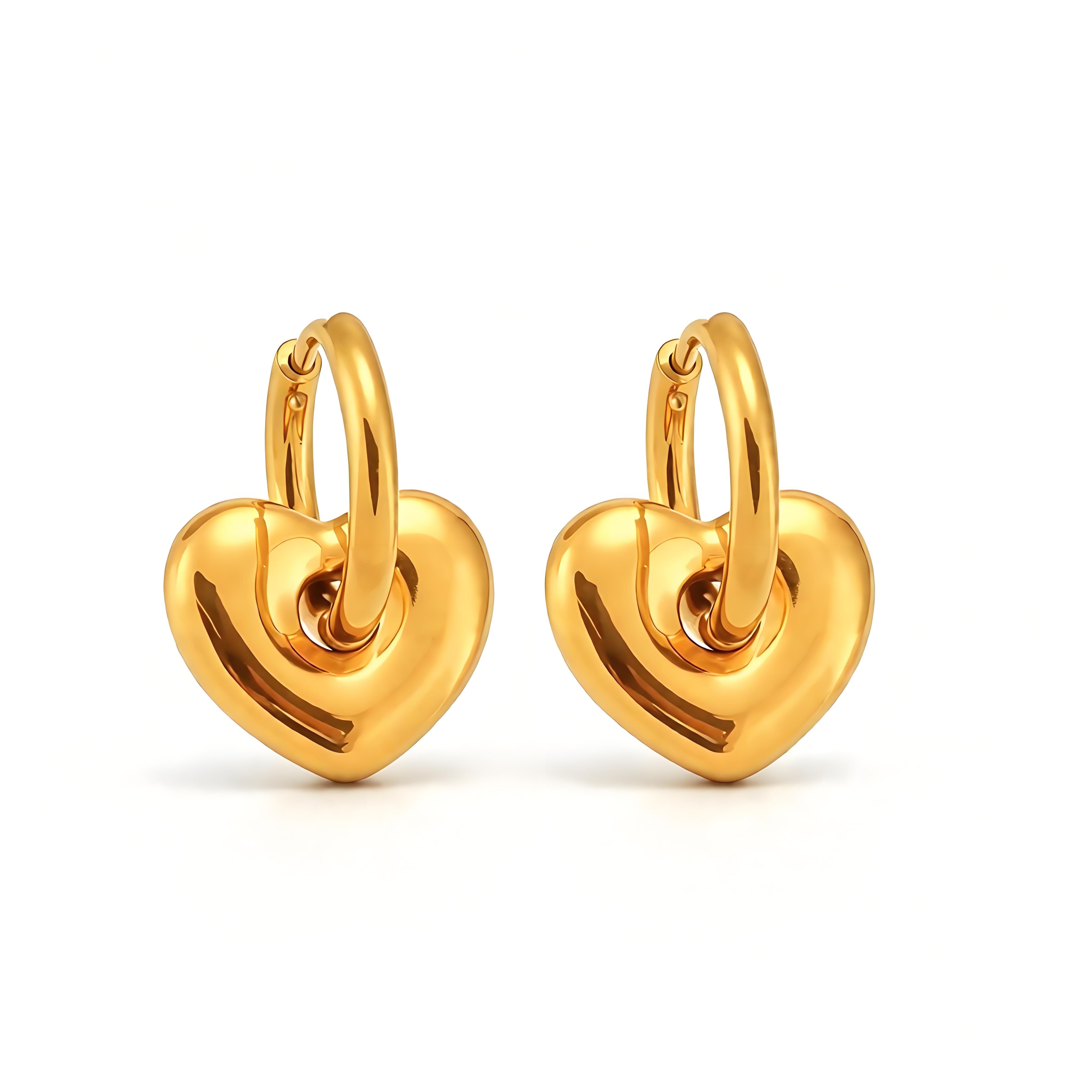 Chubby Heart Earring - Moonix