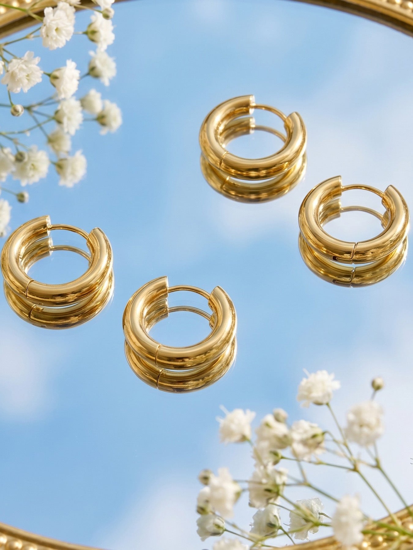 Chunky Hoop Earrings - Moonix