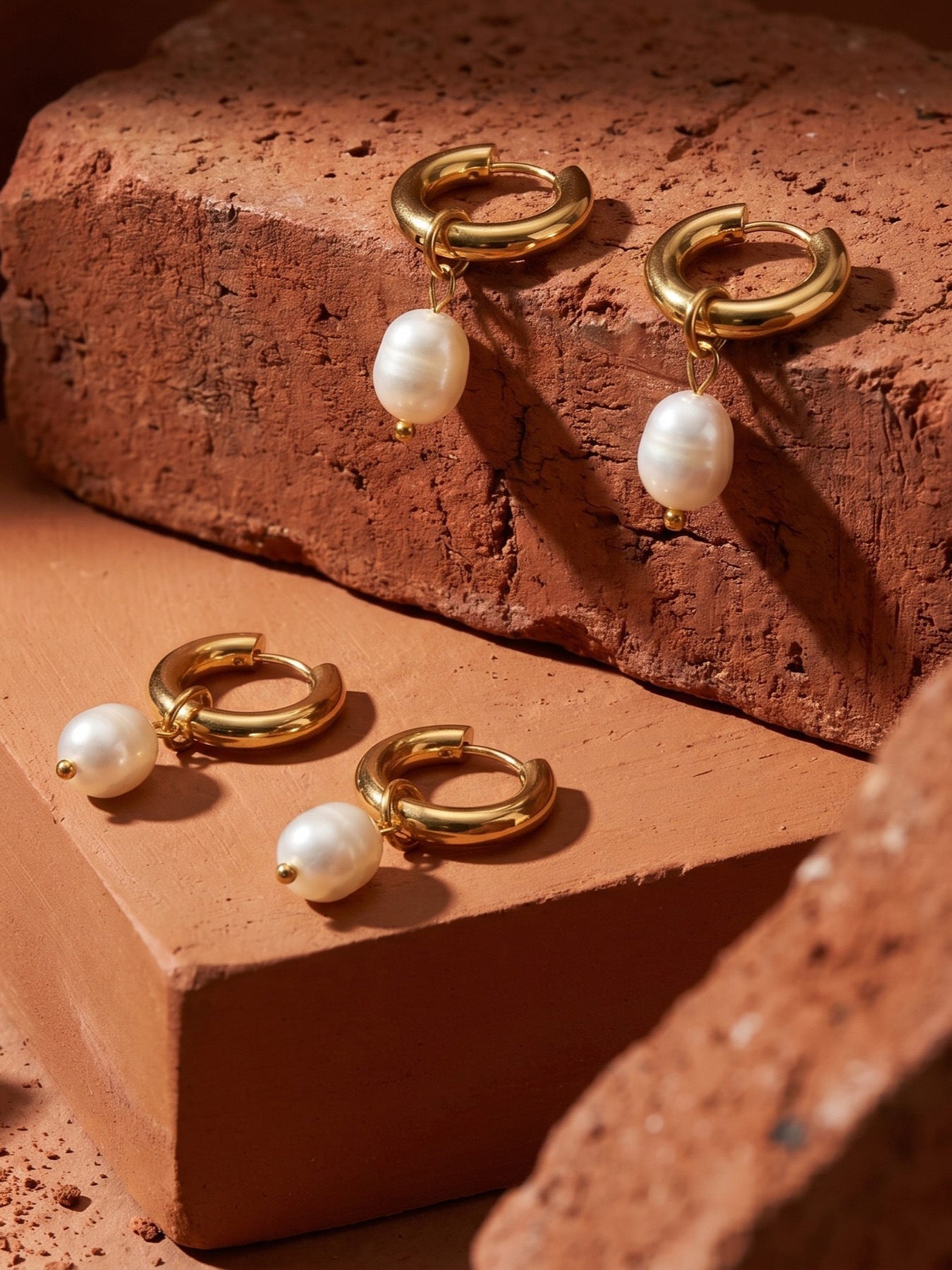 Chunky Hoop Earrings - Moonix