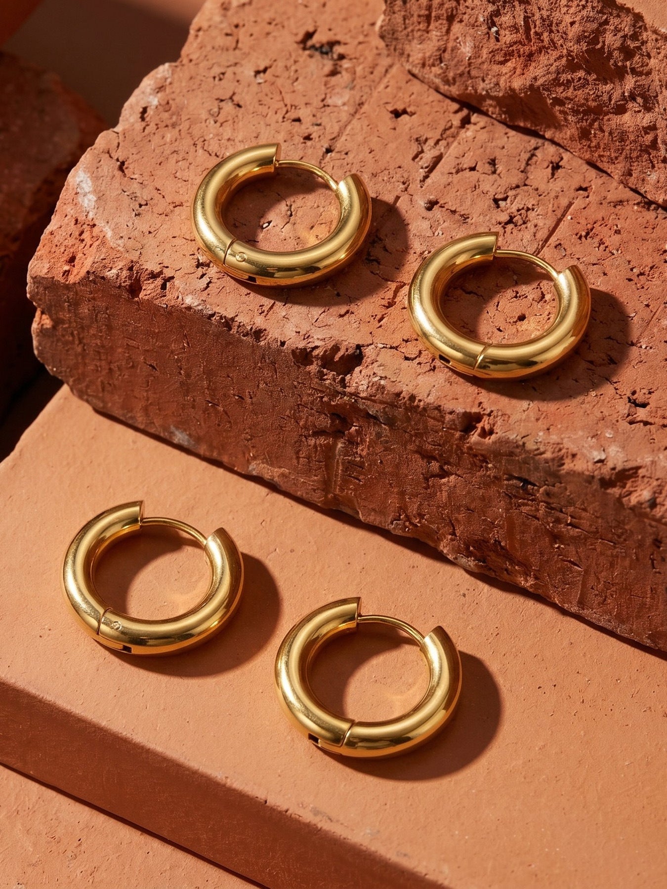Chunky Hoop Earrings - Moonix