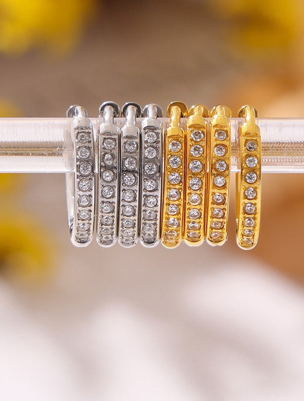 Classic CZ Hoop Earring - Moonix