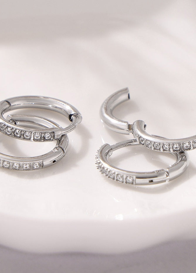 Classic CZ Hoop Earring - Moonix