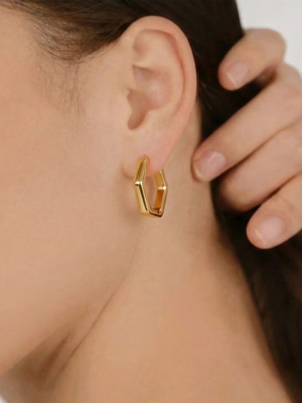 Classic Hexa Hoop Earrings - Moonix