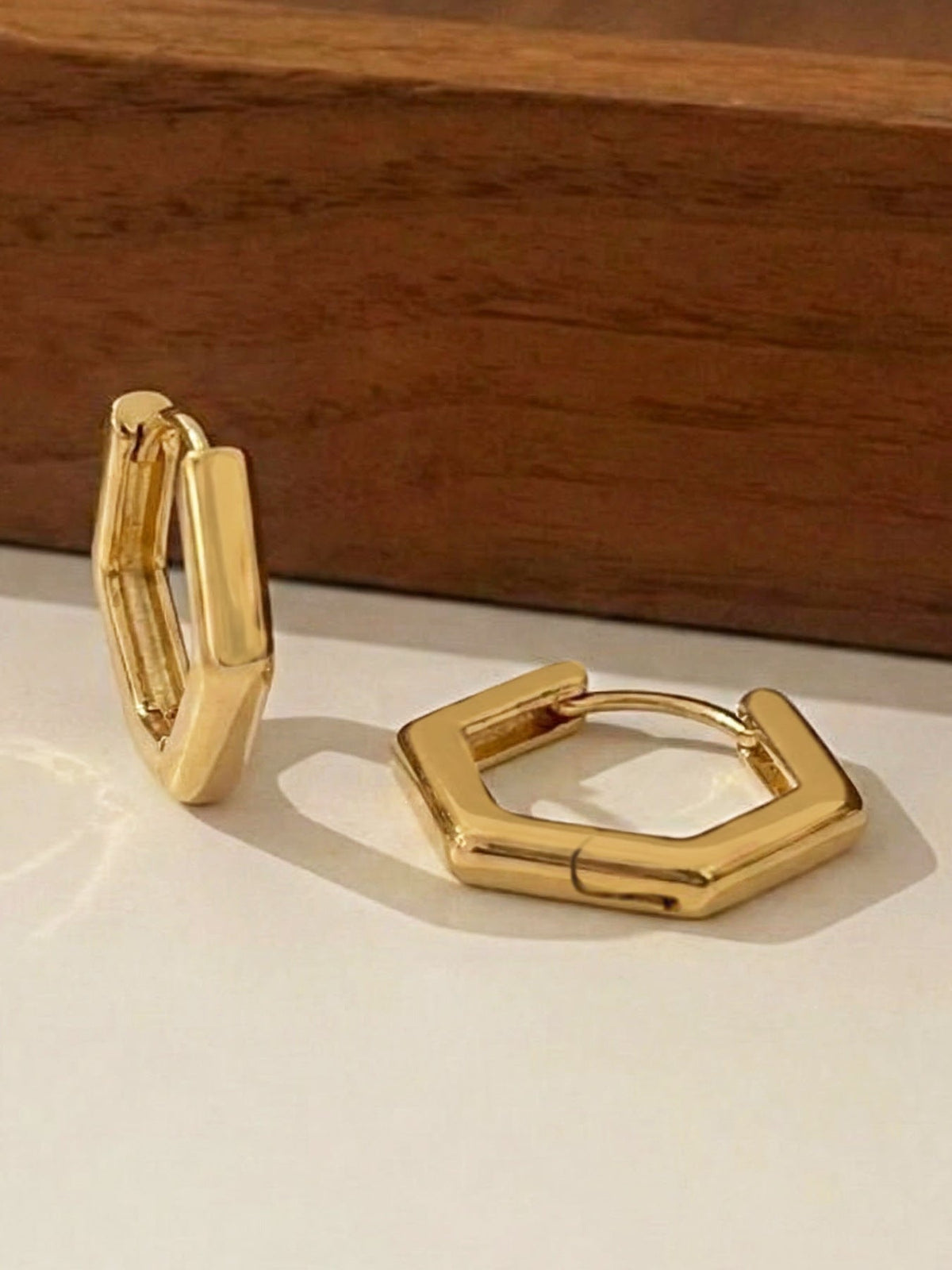 Classic Hexa Hoop Earrings - Moonix
