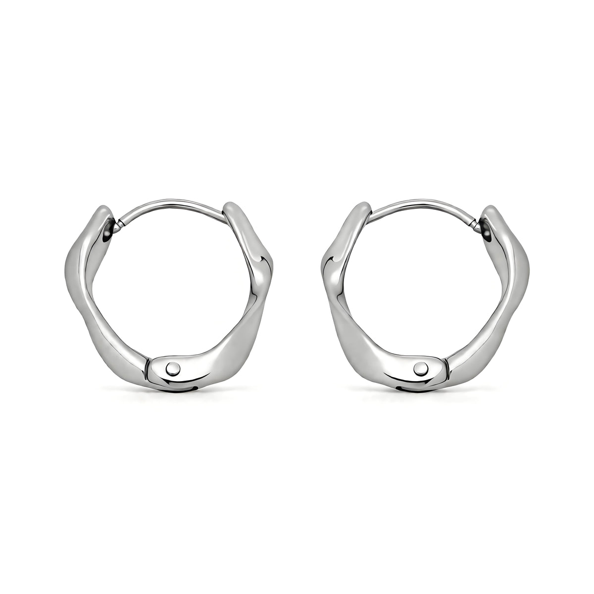 Classic Wave Hoop Earrings - Moonix