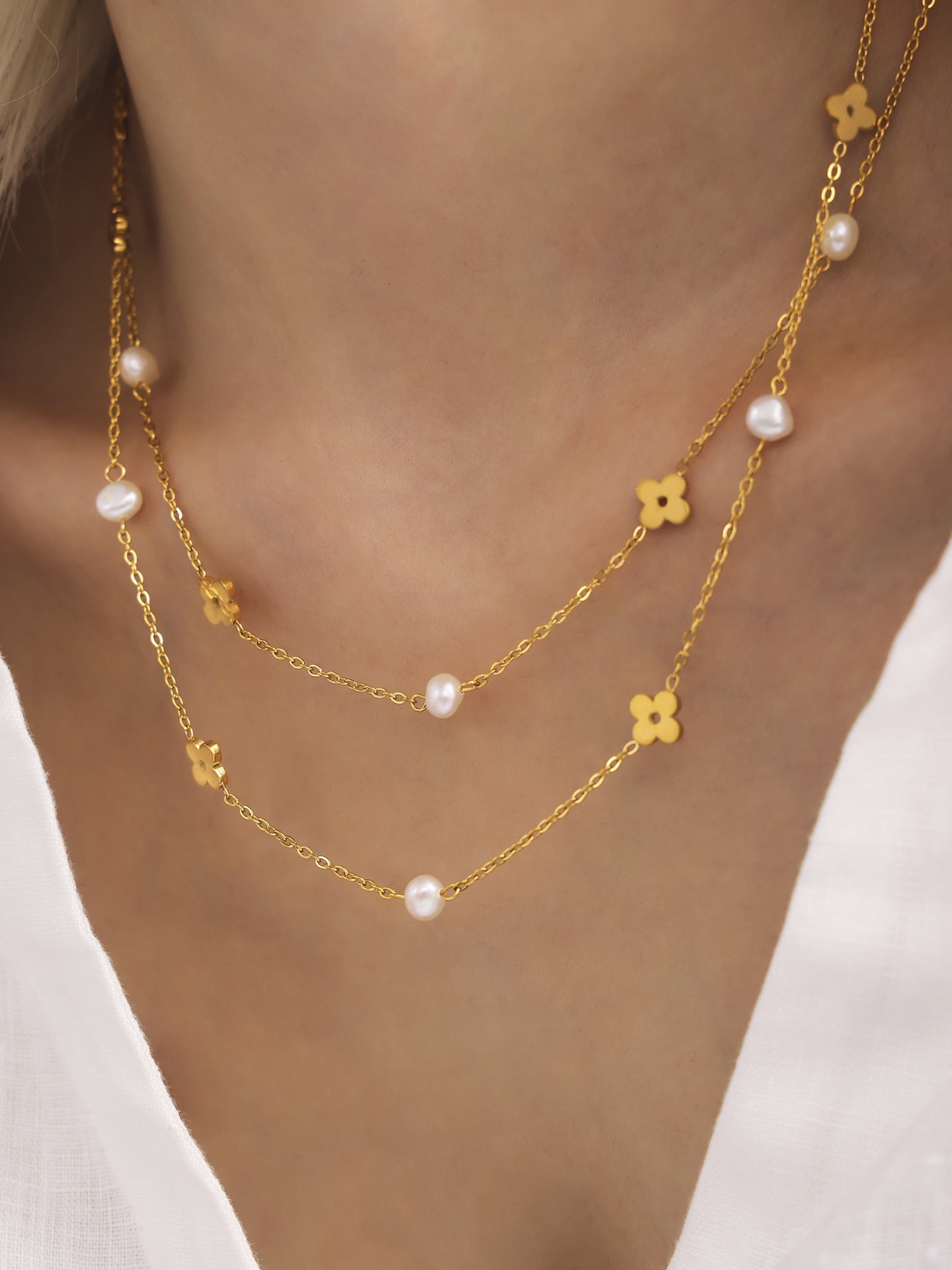 Clover Pearl Bracelet - Moonix
