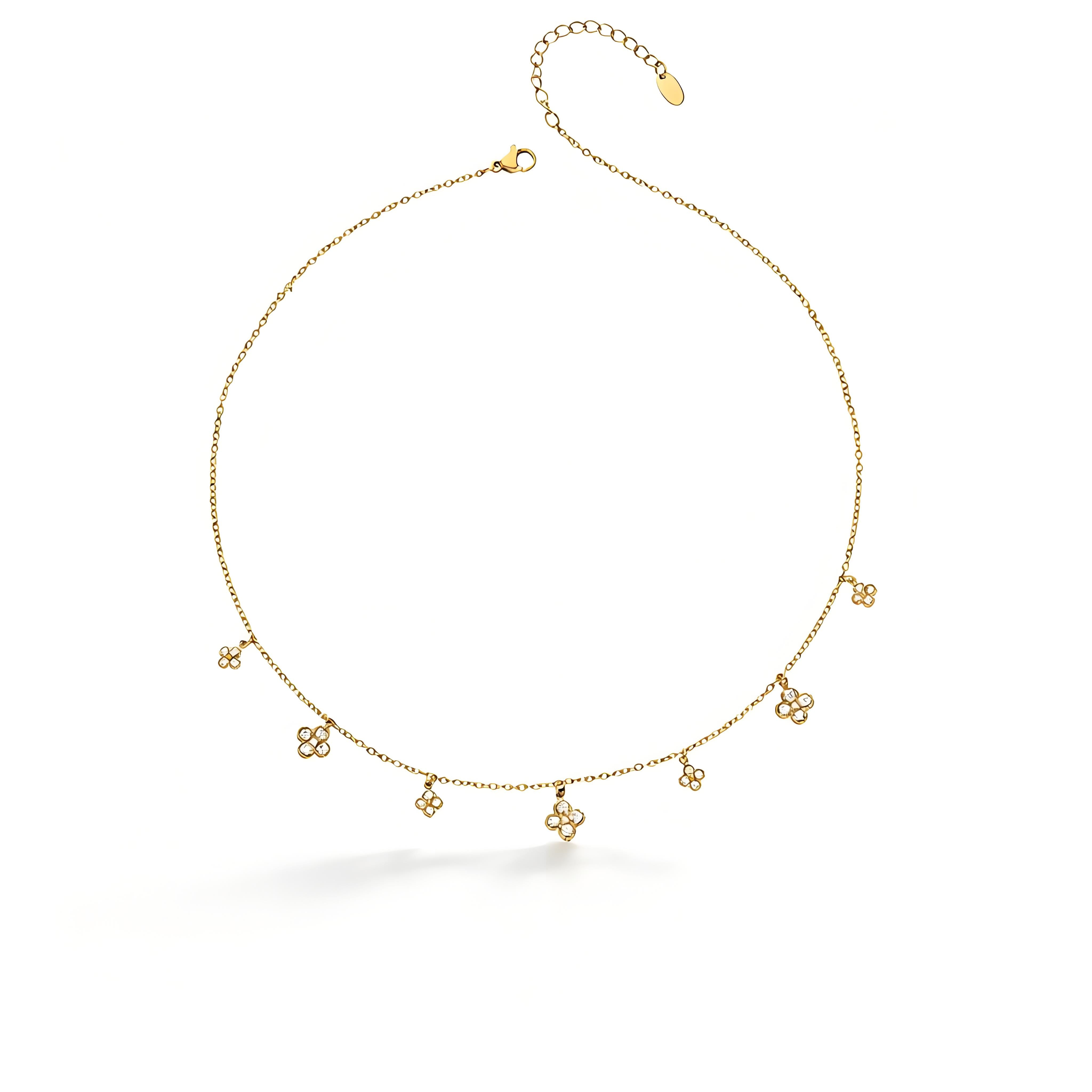 Double Layer Clover Necklace - Moonix