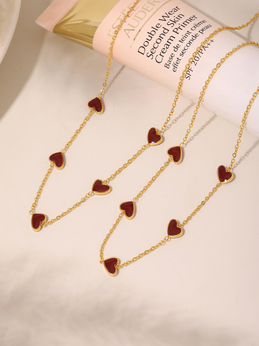 Enamel Heart Necklace - Moonix