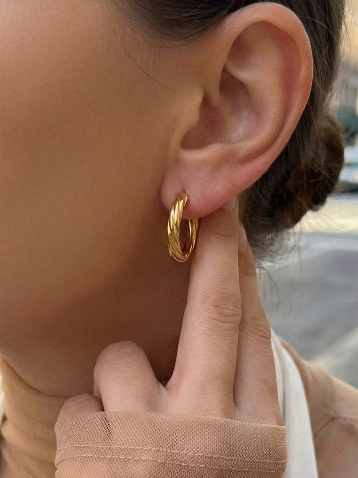 Essential Twist Hoop Earrings - Moonix