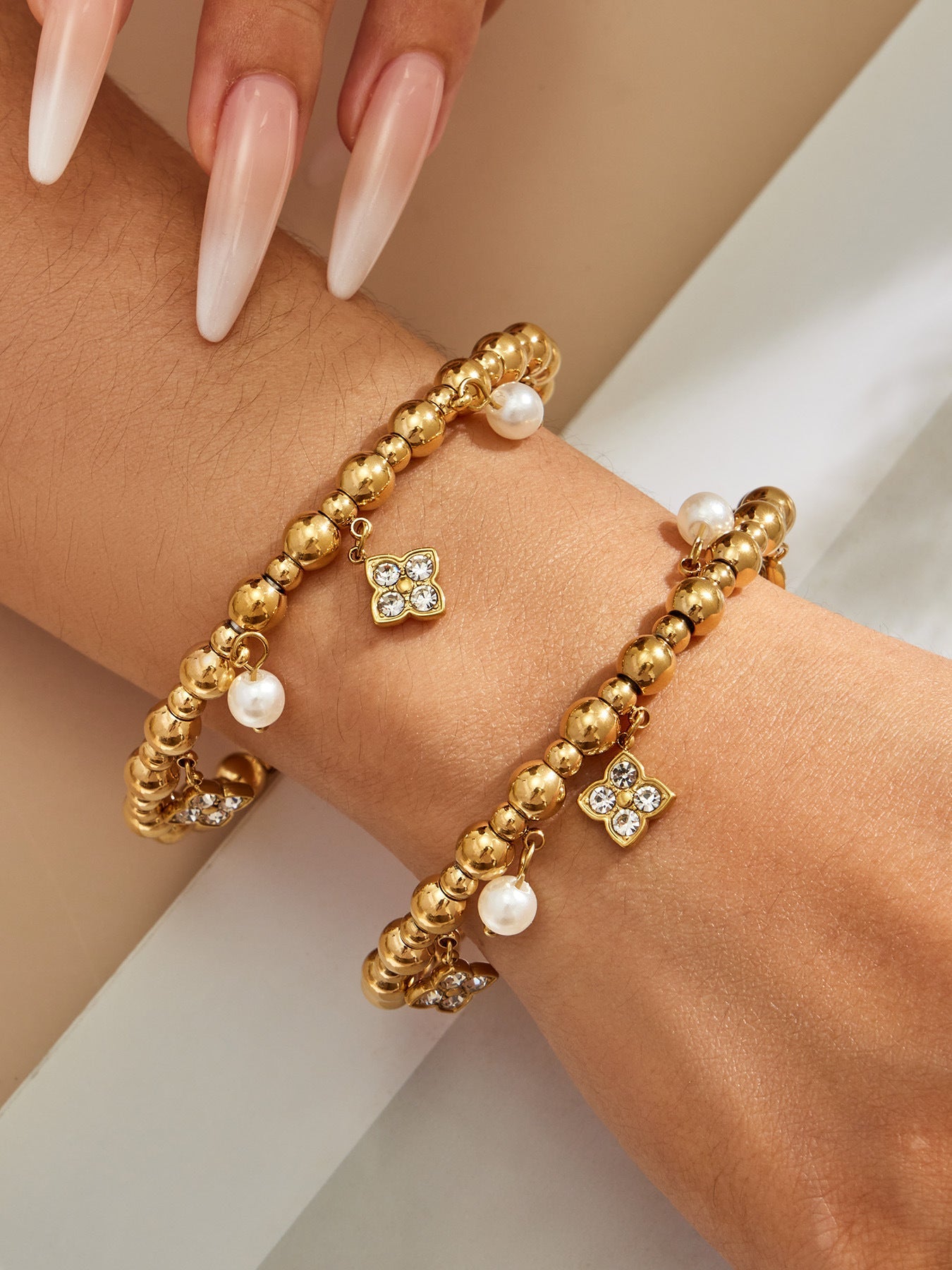 Gold Bead Fortune Bracelet - Moonix