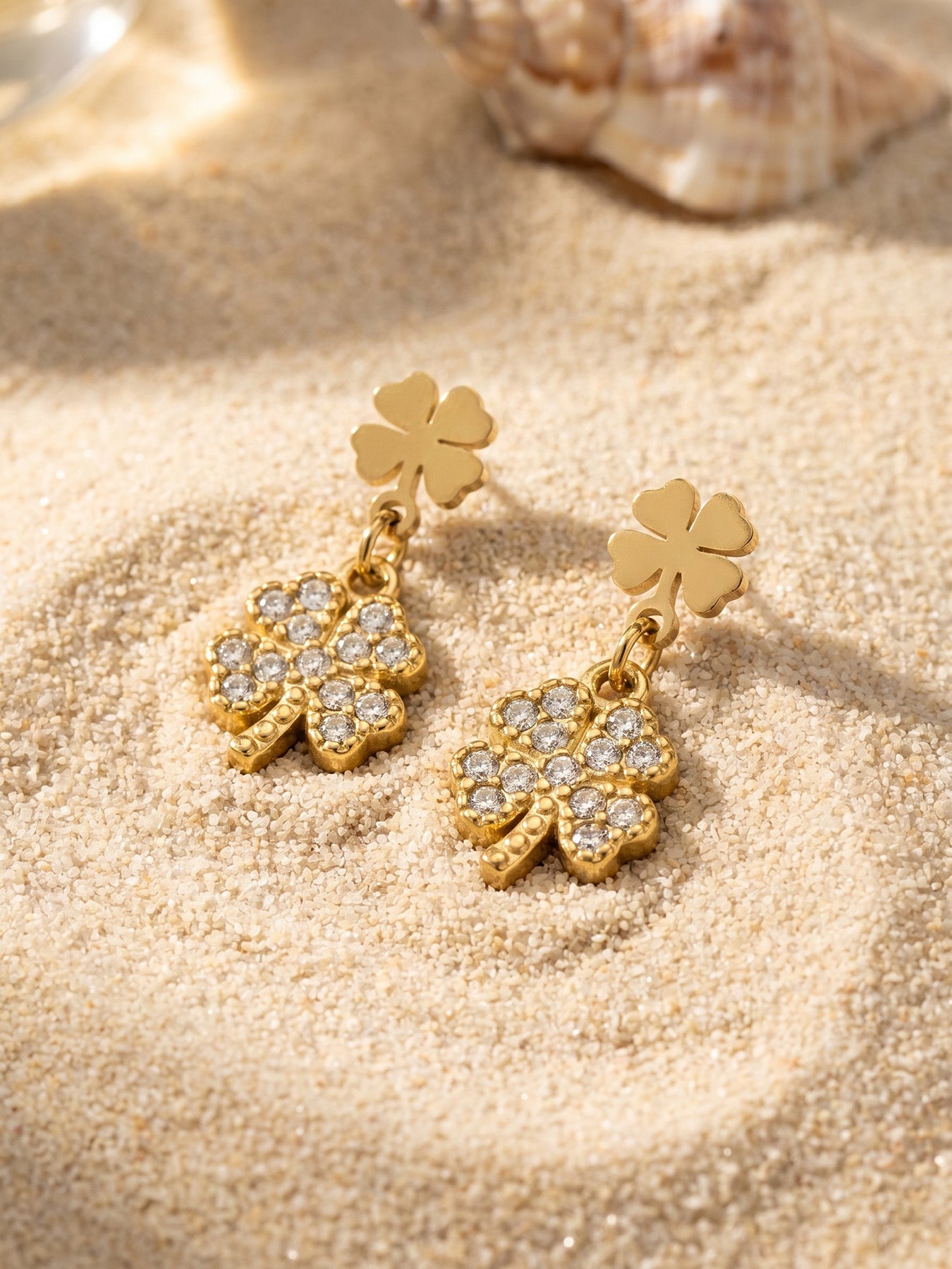 Lucky Charm Paw Print Drop Earrings - Moonix